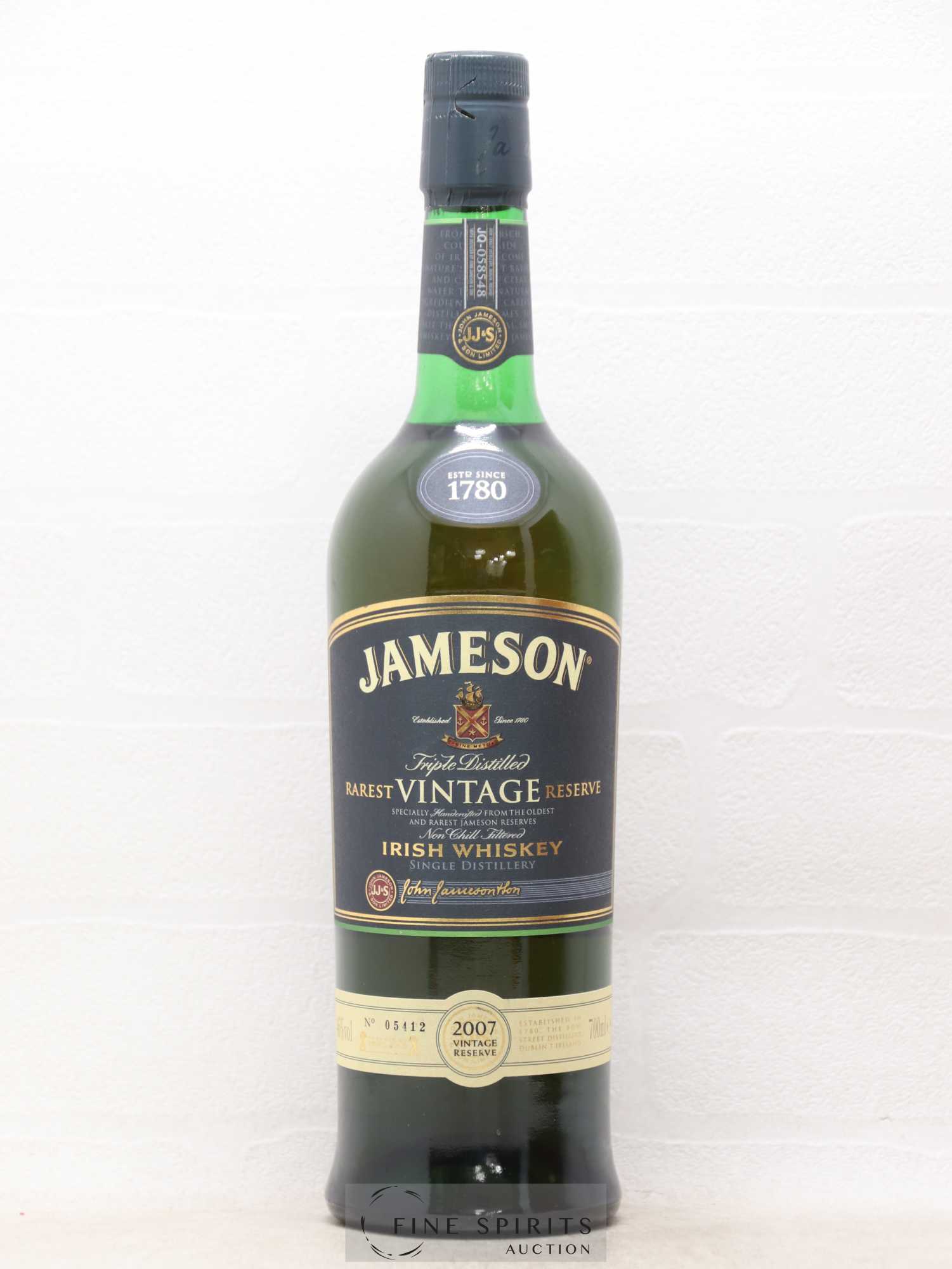 Jameson Of. Vintage Triple Distilled - 2007 Edition Rarest Reserve - Lot de 1 bouteille - 1