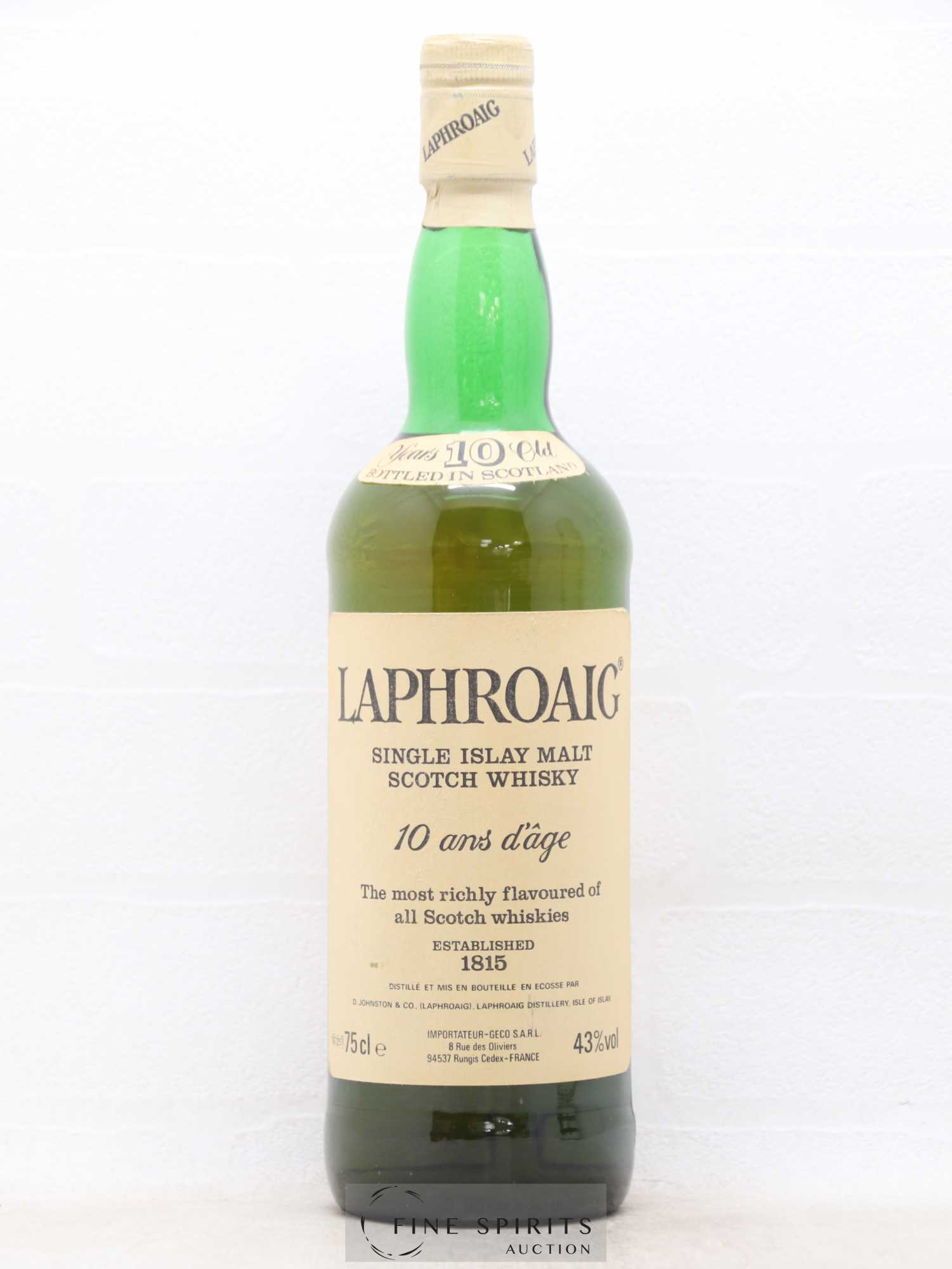 Laphroaig 10 years Of. (Early 80's) GECO Import - Lot de 1 bouteille - 1