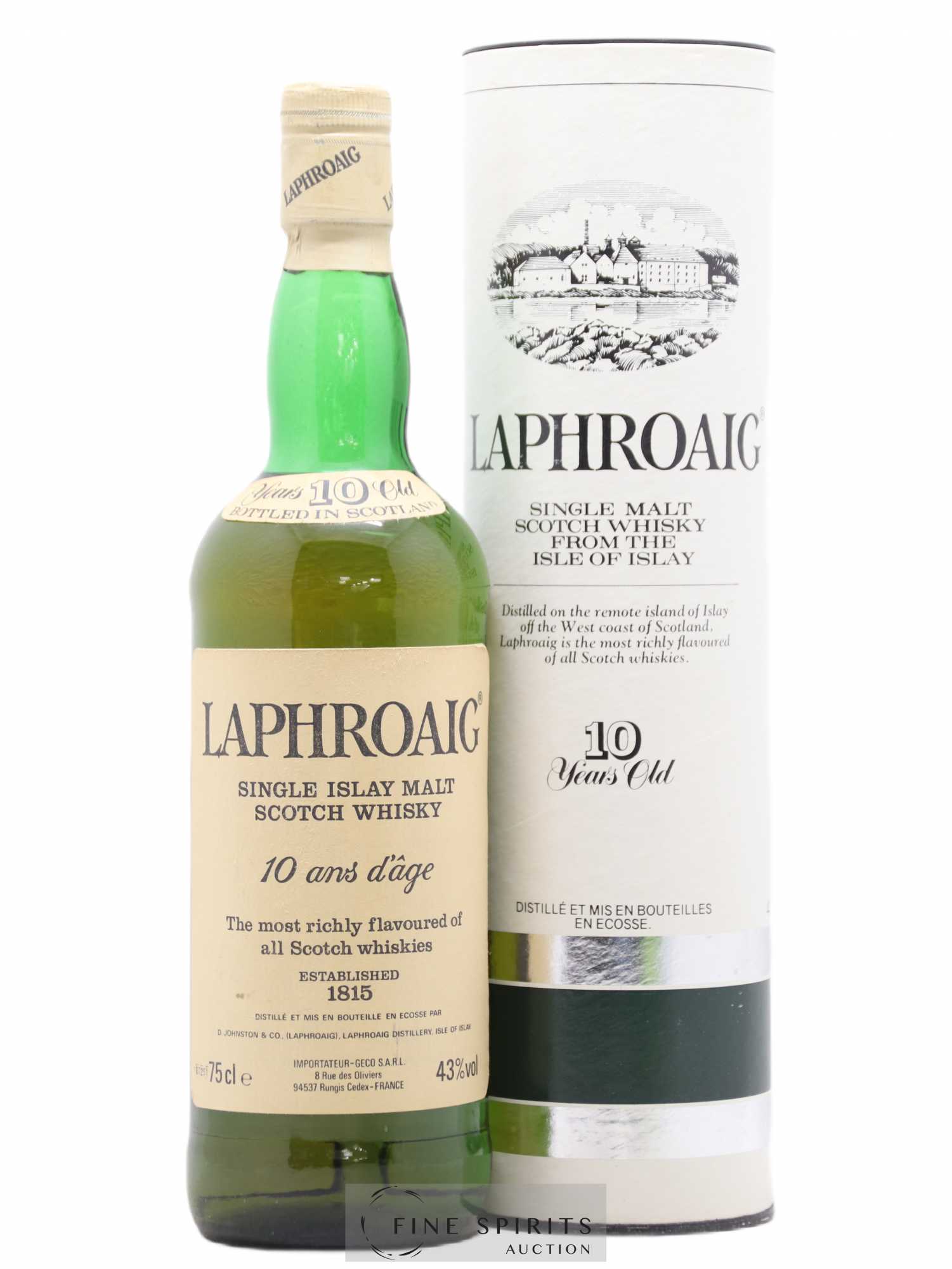 Laphroaig 10 years Of. (Early 80's) GECO Import - Lot de 1 bouteille - 0