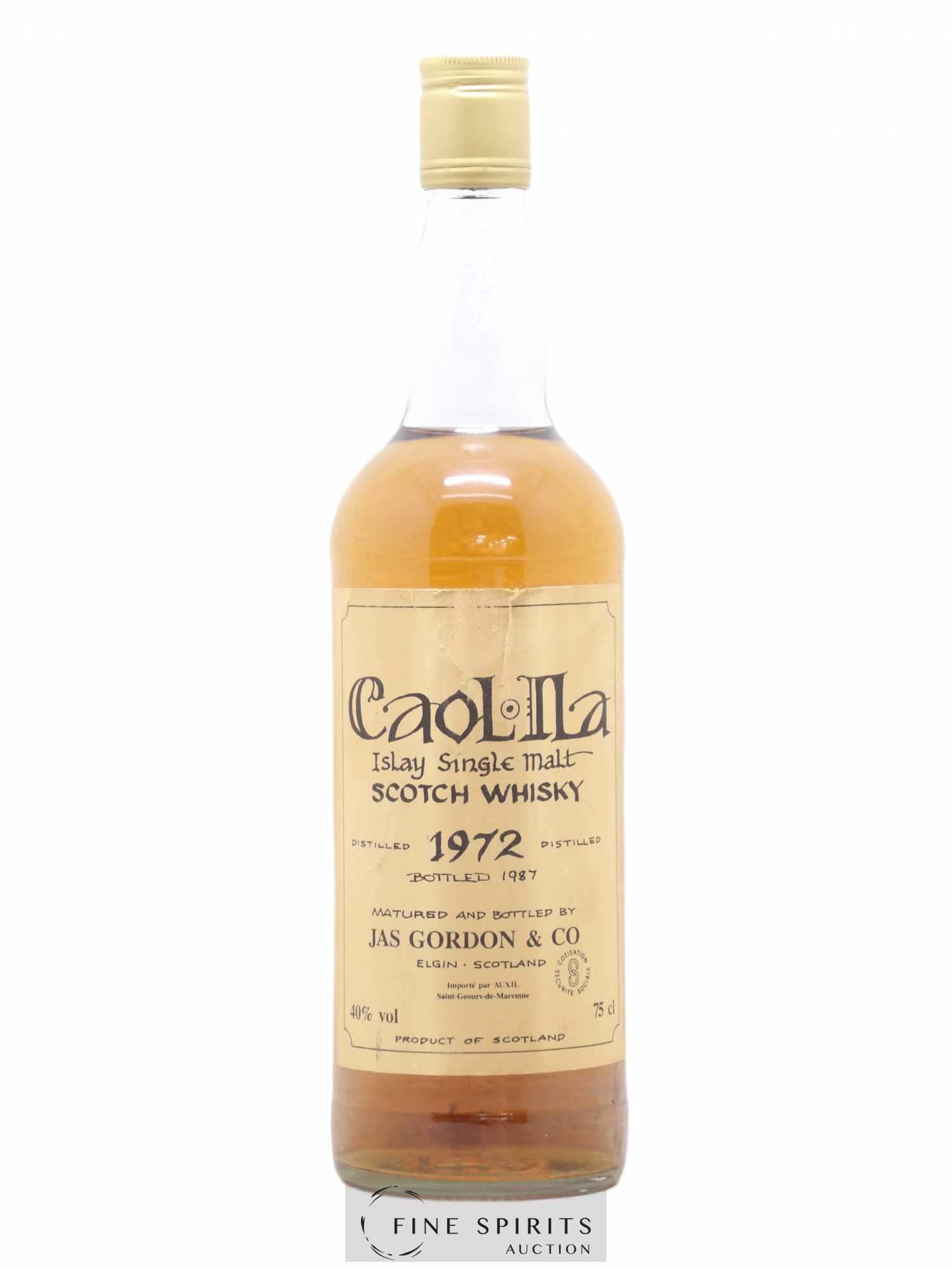 Caol Ila 1972 Jas. Gordon & Co bottled 1987 Auxil Import - Lot de 1 bouteille - 0