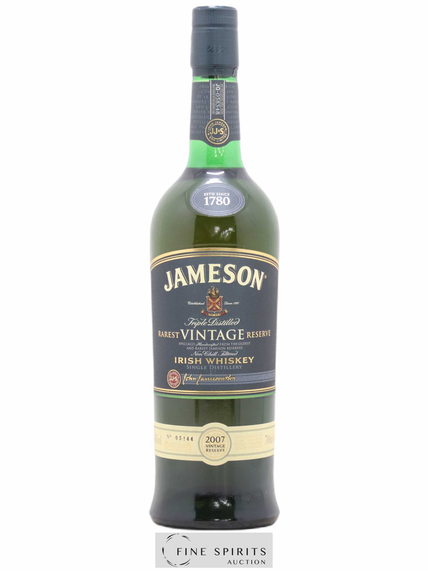 Jameson Of. Vintage Triple Distilled - 2007 Edition Rarest Reserve - Posten von 1 Flasche - 0