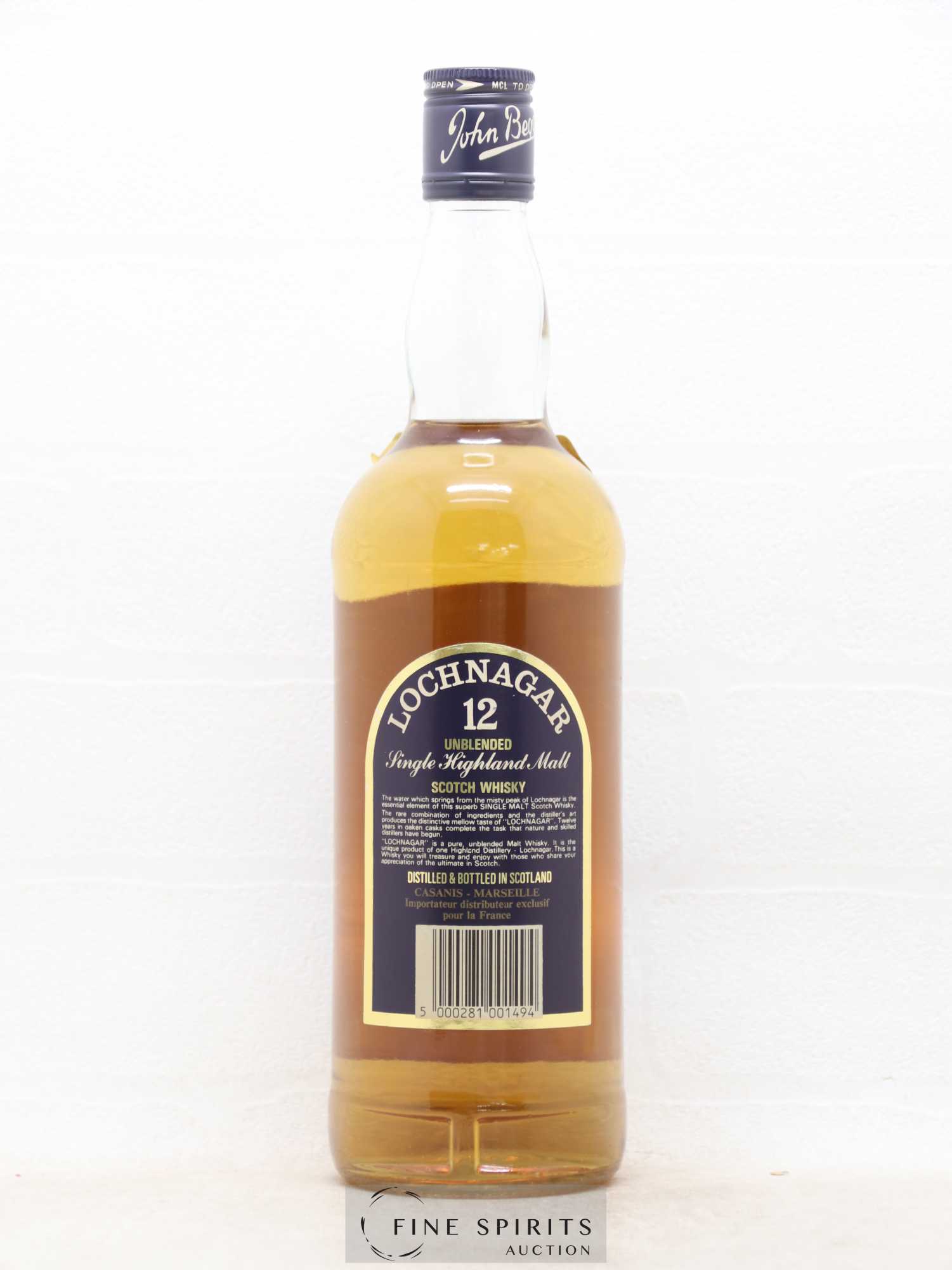 Lochnagar 12 years Of. Deeside John Begg Ltd - Lot de 1 bouteille - 1