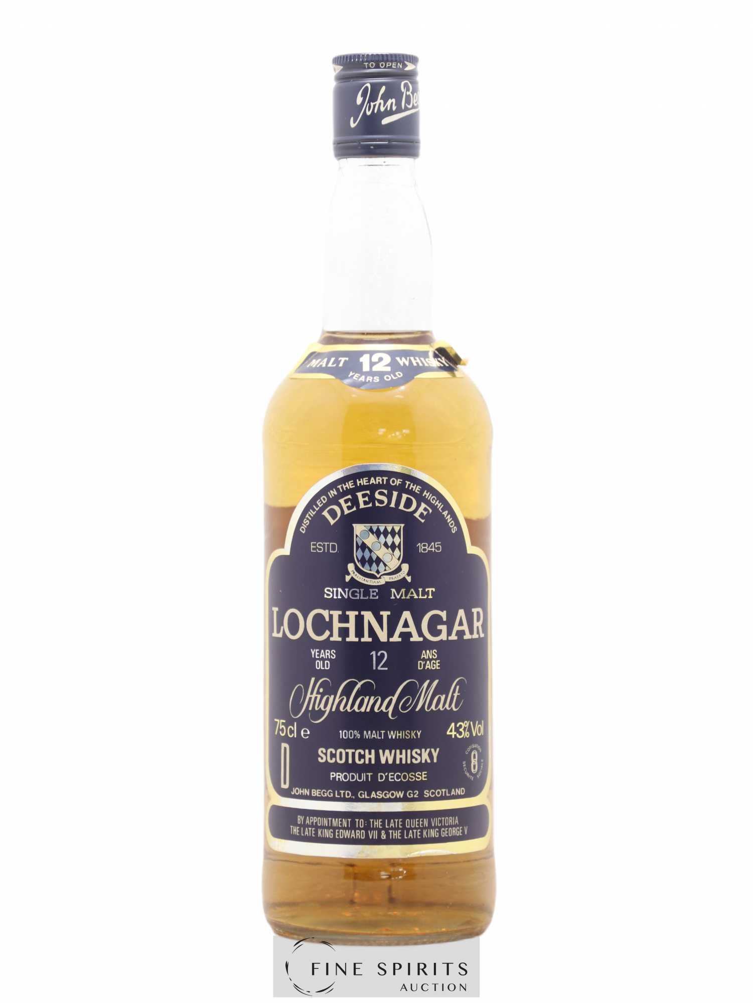 Lochnagar 12 years Of. Deeside John Begg Ltd - Lot de 1 bouteille - 0