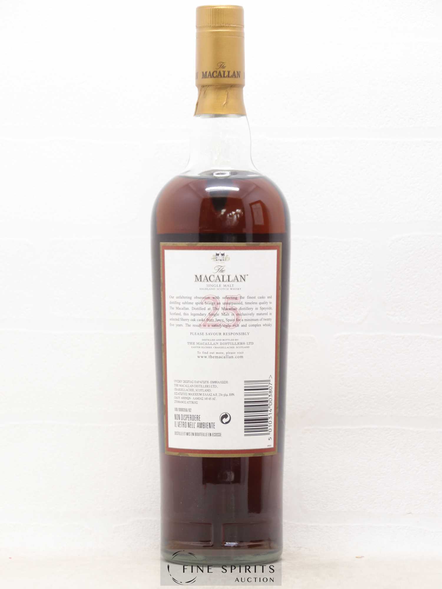 Macallan (The) 25 years Of. Sherry Oak Casks - Lot de 1 bouteille - 2