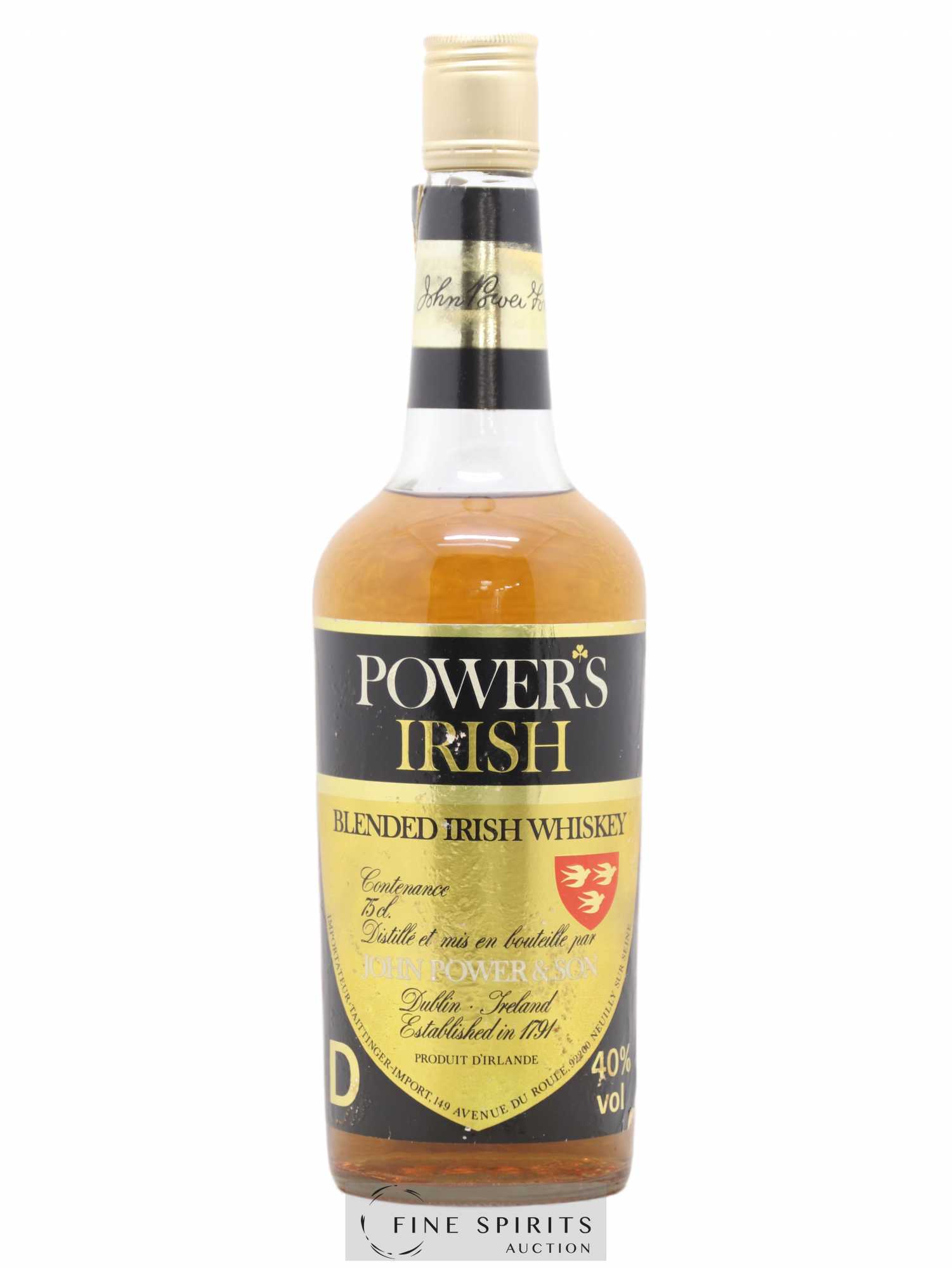 Power's Irish Of. Taittinger Import - Posten von 1 Flasche - 0