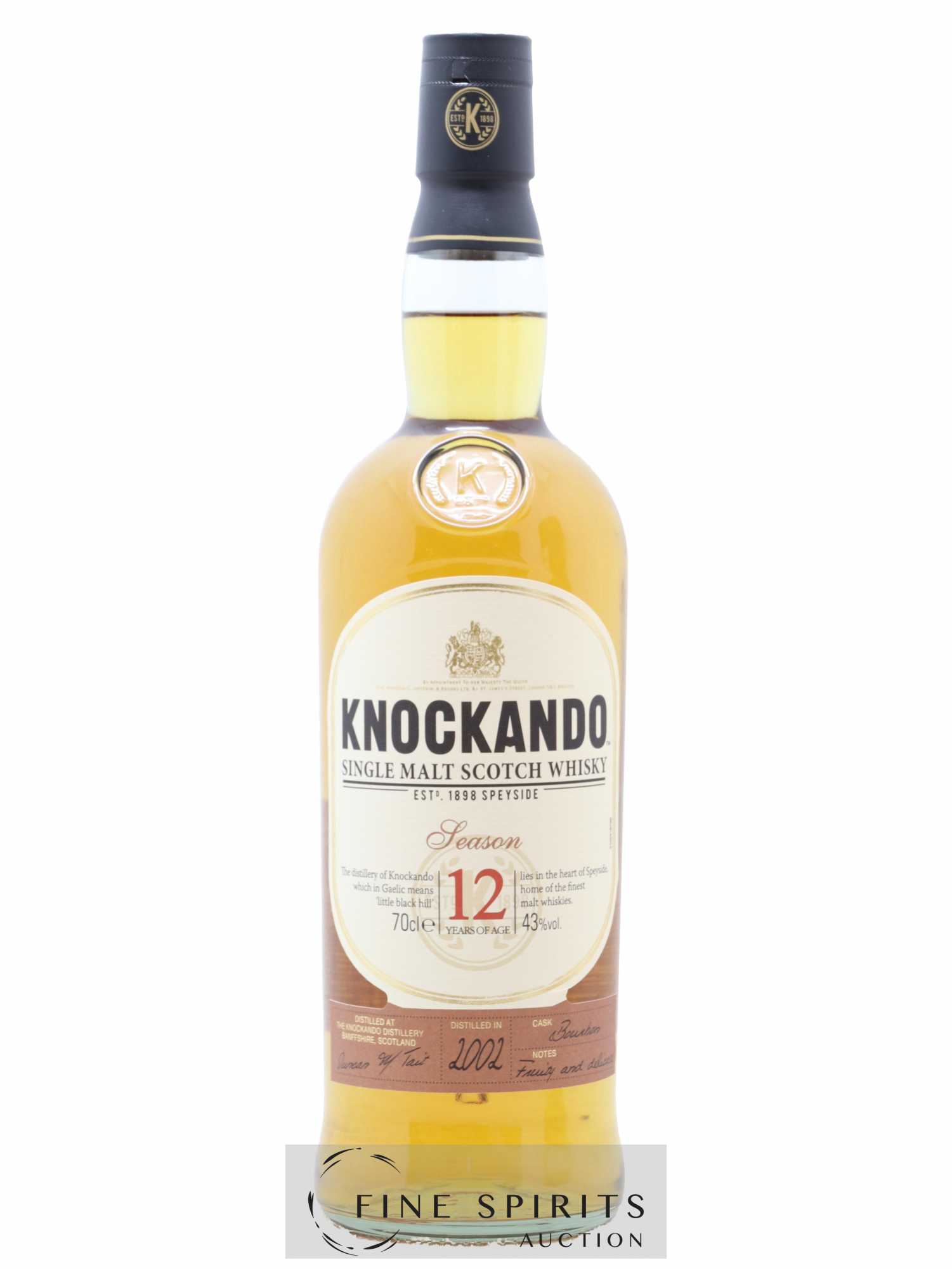 Knockando 12 years 2002 Of. Season Bourbon Cask - Lot de 1 bouteille - 1