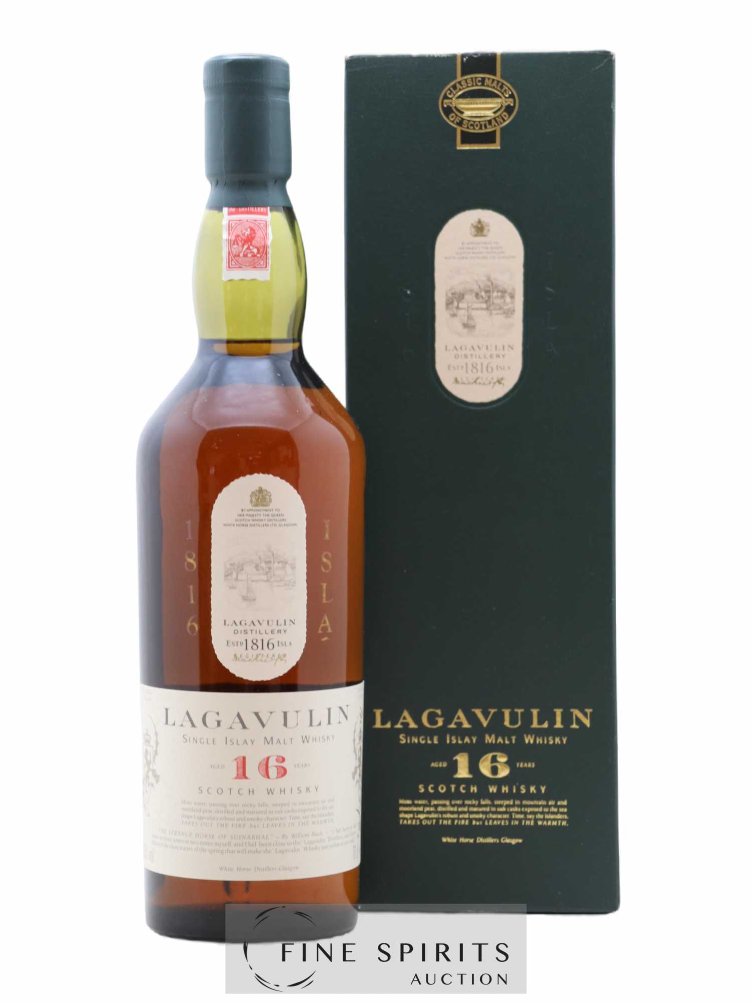 Lagavulin 16 years Of. (70cl.) - Lot de 1 bouteille - 0
