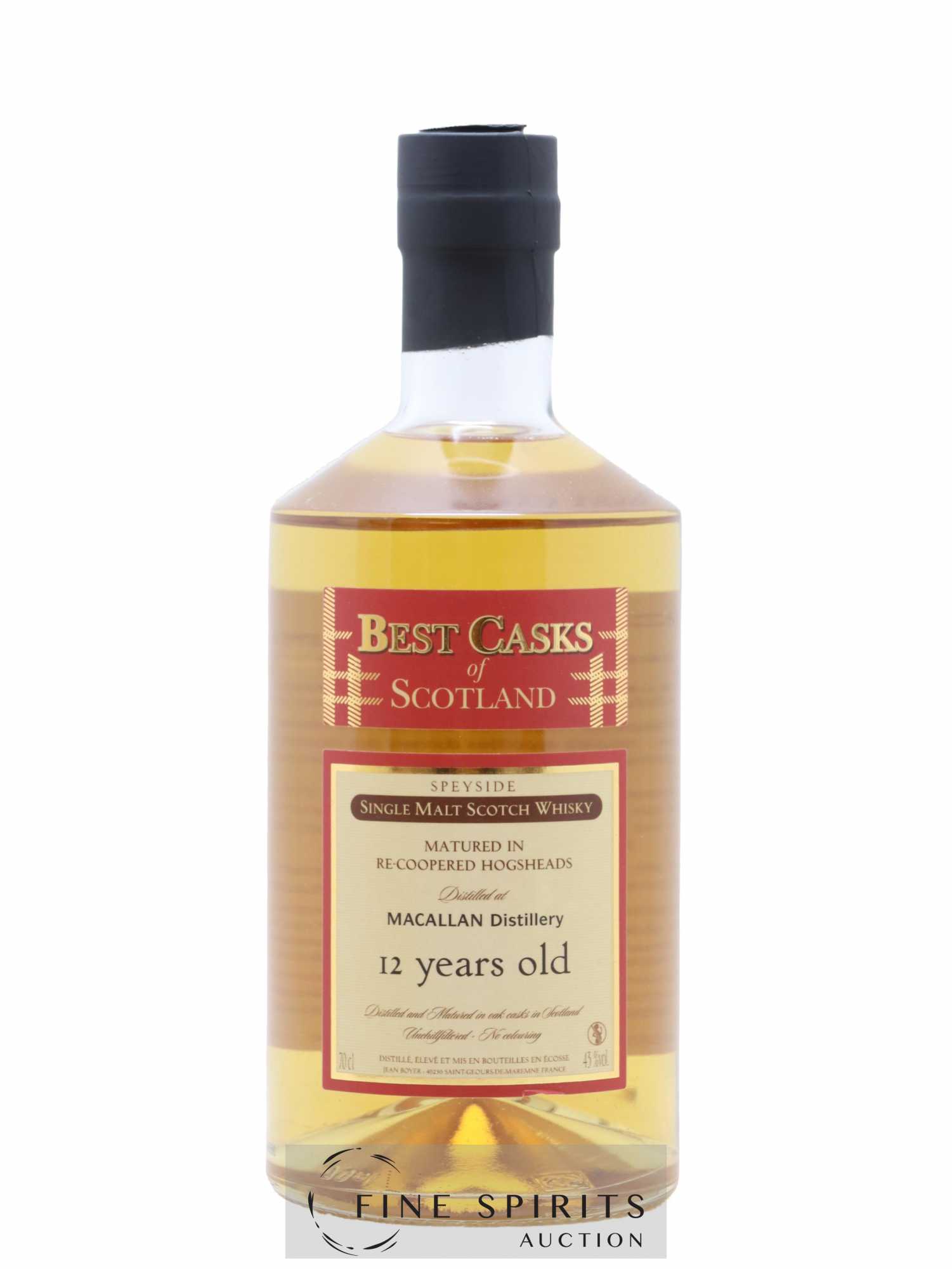 Macallan (The) 12 years Jean Boyer Best Casks of Scotland Re-Coopered Hogsheads matured - Lot de 1 bouteille - 1