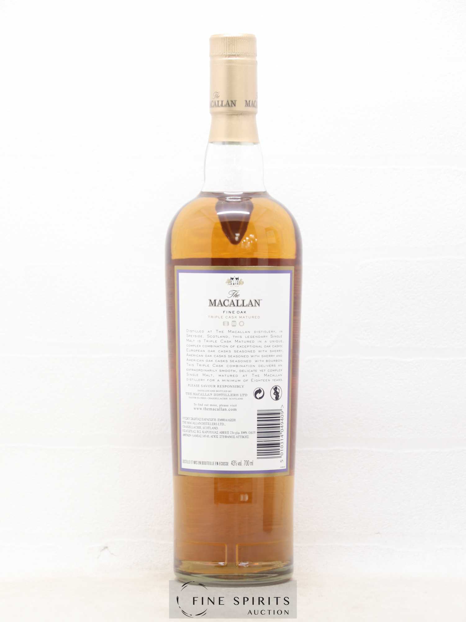 Macallan (The) 18 years Of. Fine Oak Triple Cask Matured - Lot de 1 bouteille - 2