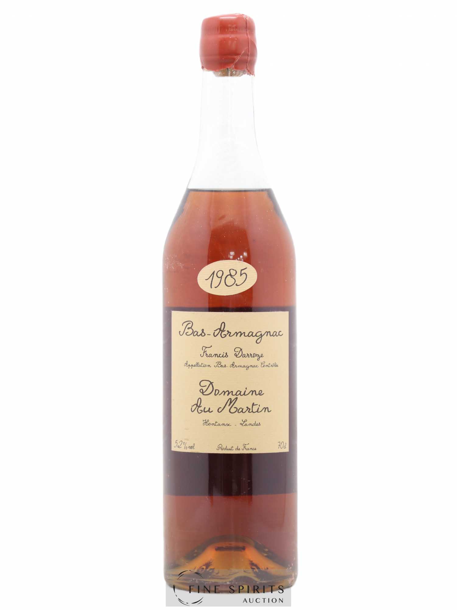 Francis Darroze 1985 Of. Domaine Au Martin bottled 2001 Collection Unique Bas-Armagnac - Lot de 1 bouteille - 0