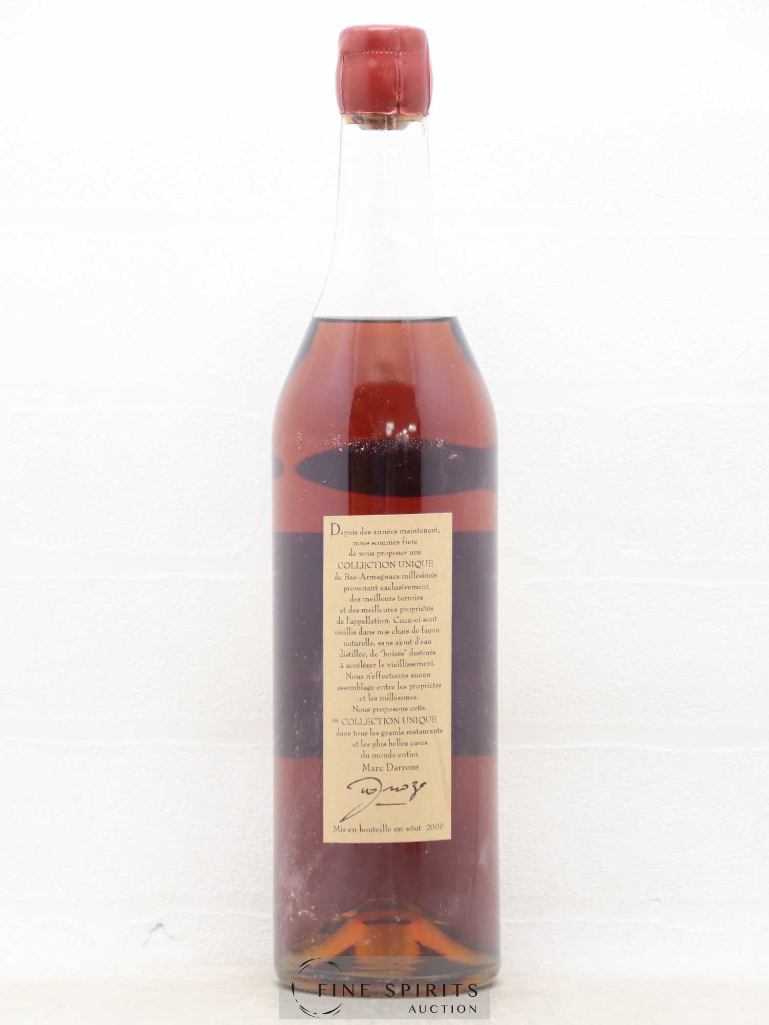 Francis Darroze 1976 Of. Domaine de Monturon bottled 2000 Collection Unique Bas-Armagnac - Posten von 1 Flasche - 1