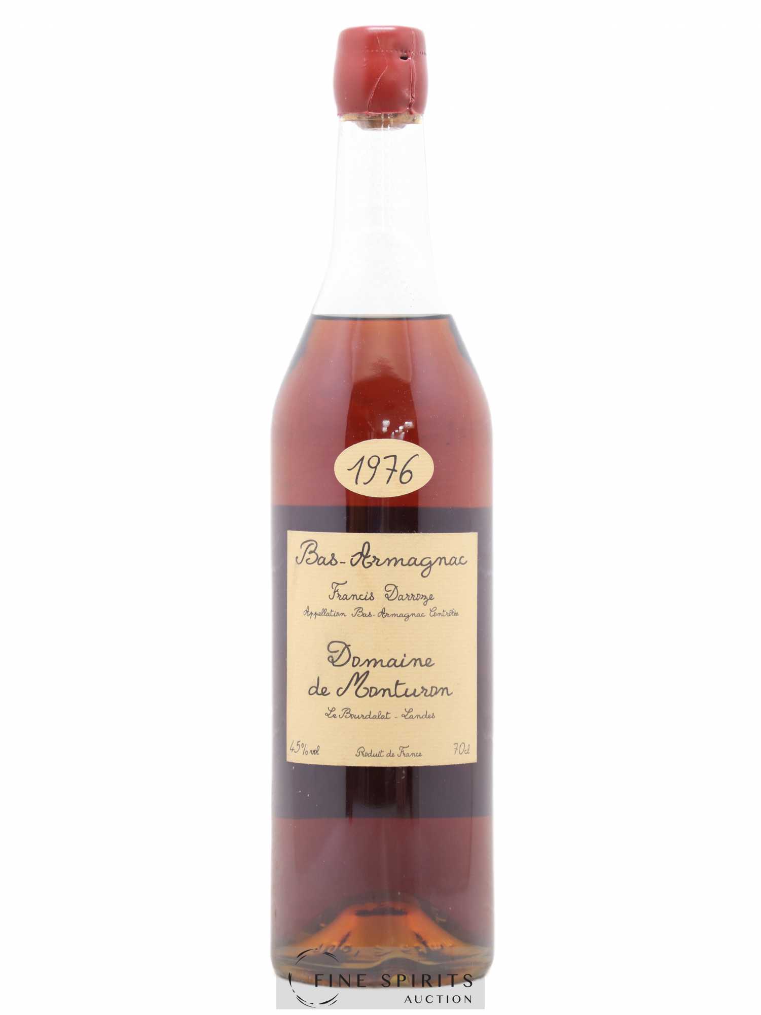 Francis Darroze 1976 Of. Domaine de Monturon bottled 2000 Collection Unique Bas-Armagnac - Posten von 1 Flasche - 0