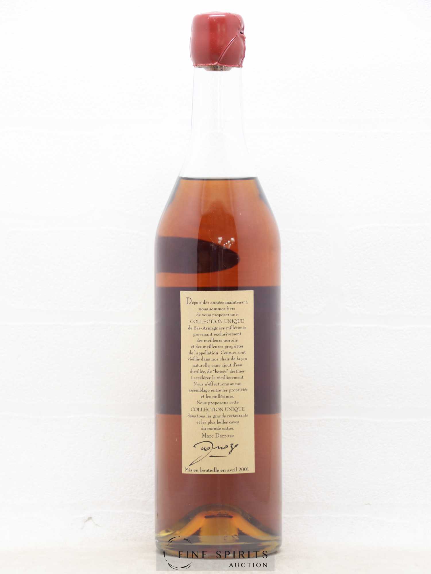 Francis Darroze 1984 Of. Domaine Aux Ducs bottled 2001 Collection Unique Bas-Armagnac - Lot de 1 bouteille - 1