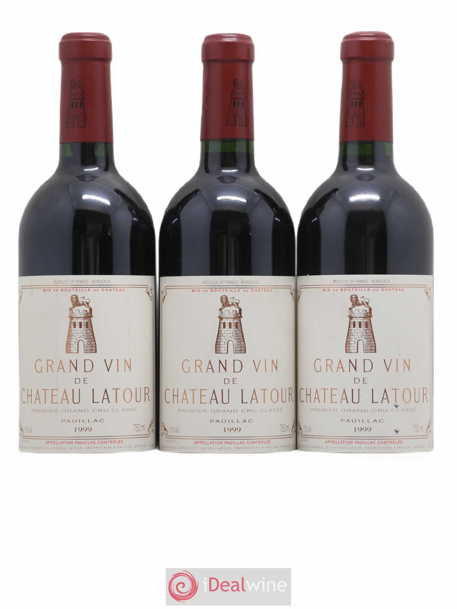 Château Latour 1er Grand Cru Classé 1999 - Lot de 3 bouteilles - 0