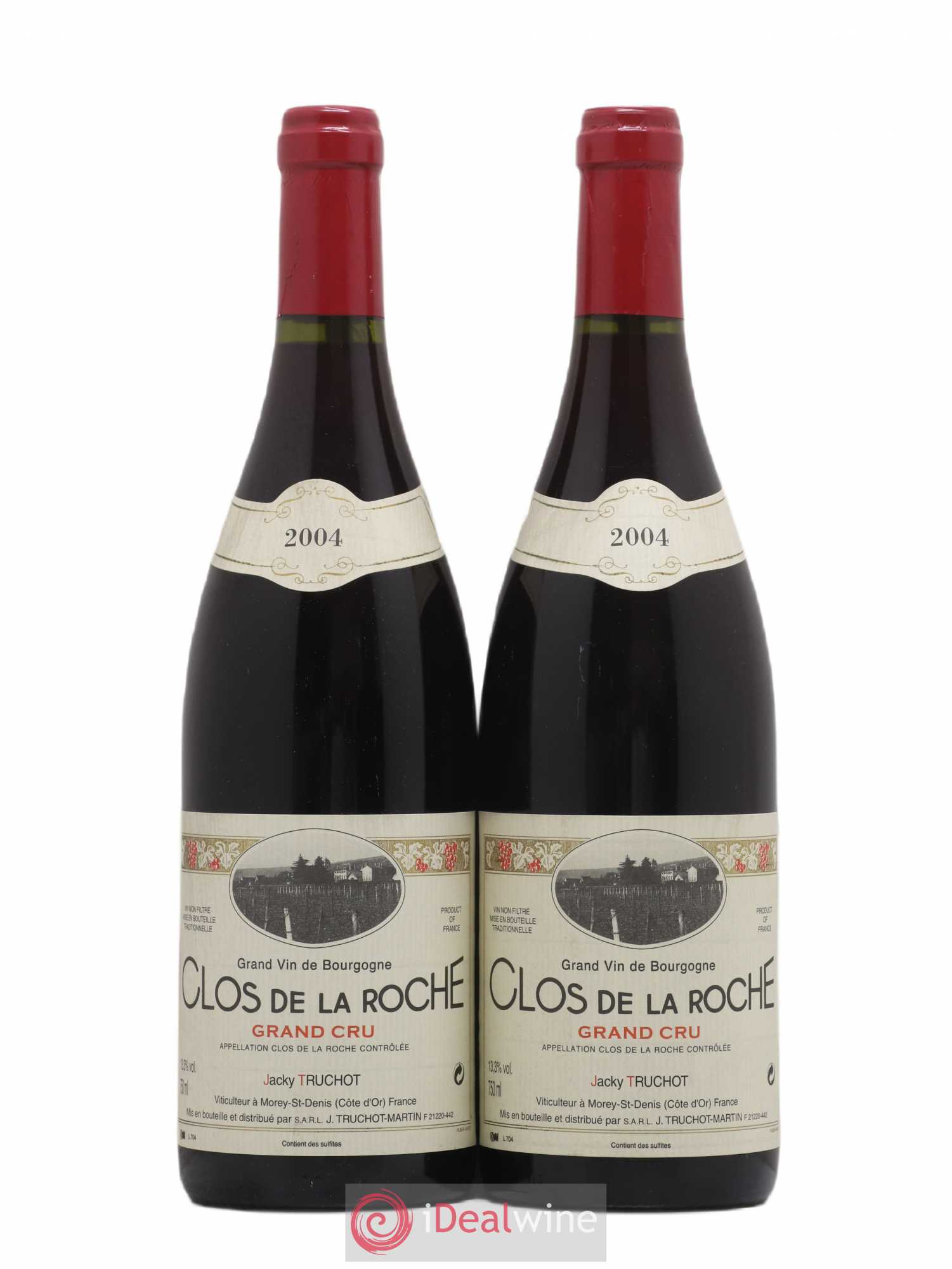 Clos de la Roche Grand Cru Jacky Truchot 2004 - Lot de 2 bouteilles - 0