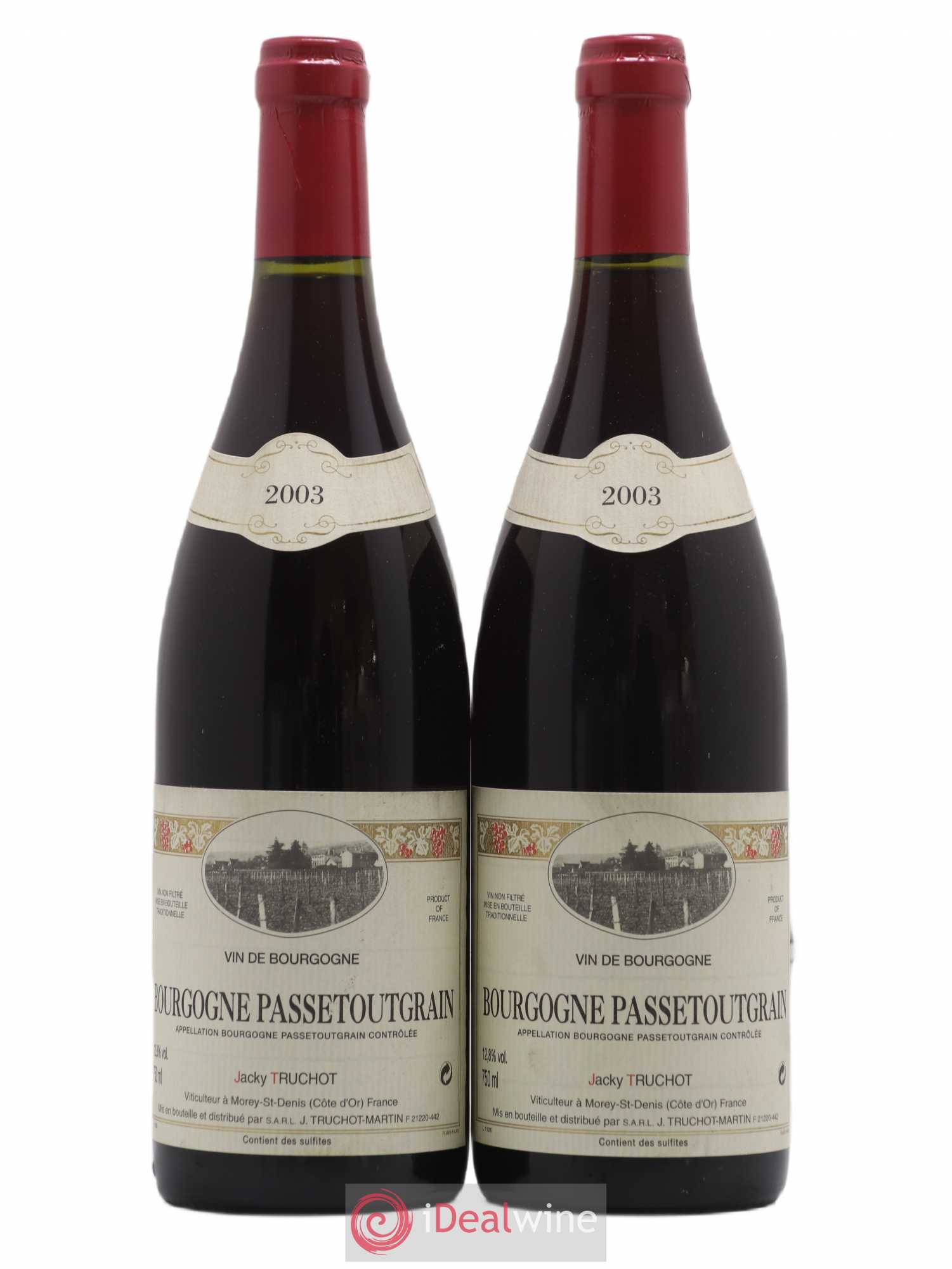 Bourgogne Passetougrain Jacky Truchot 2003 - Posten von 2 Flaschen - 0