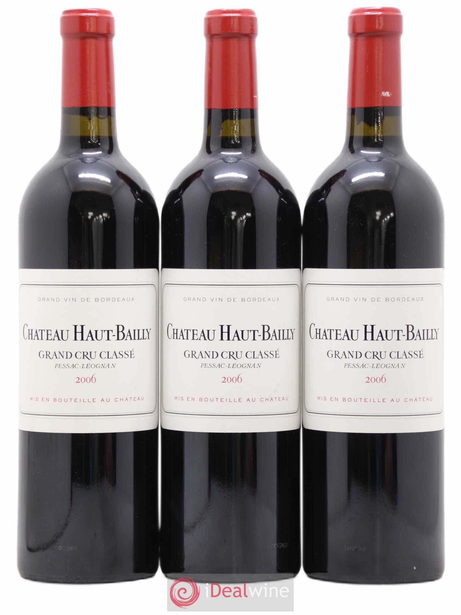 Château Haut-Bailly Cru Classé de Graves (sans prix de réserve) 2006 - Lot de 3 bouteilles - 0