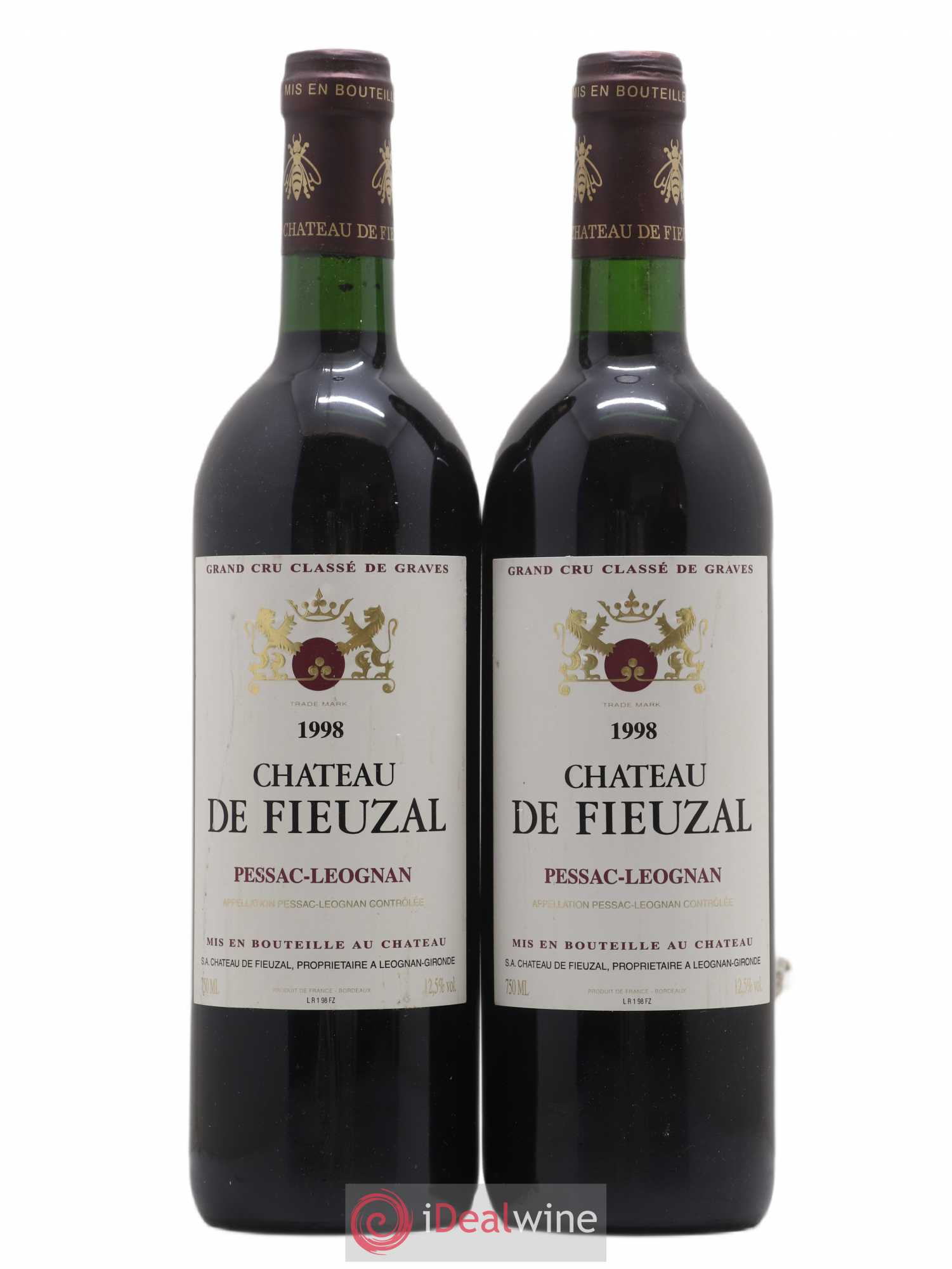 Château de Fieuzal Cru Classé de Graves 1998 - Lot de 2 bouteilles - 0