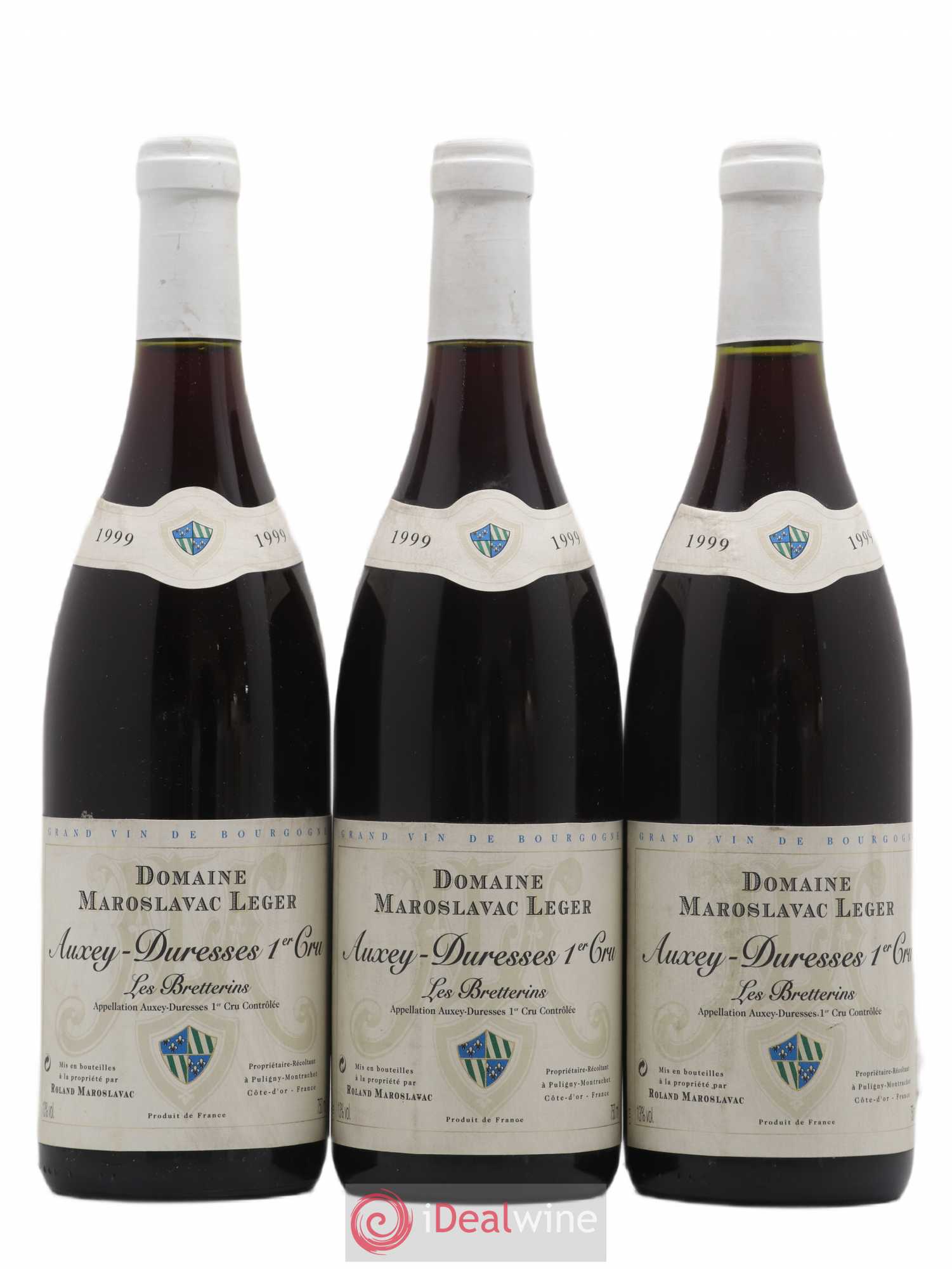 Auxey-Duresses 1er Cru Les Bretterins Vieilles Vignes Maroslavac Leger 1999 - Lotto di 3 bottiglie - 0