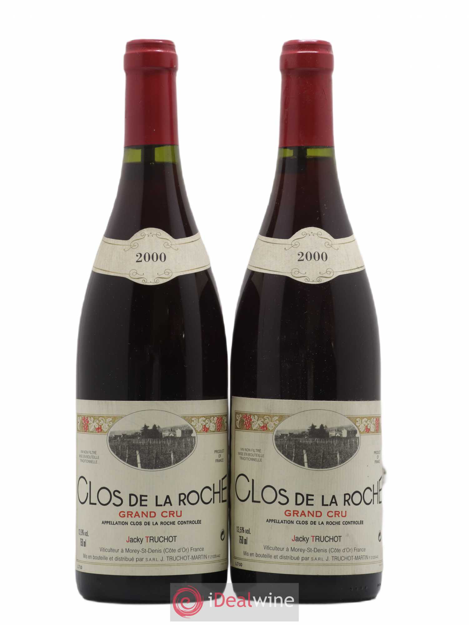 Clos de la Roche Grand Cru Jacky Truchot 2000 - Lot de 2 bouteilles - 0