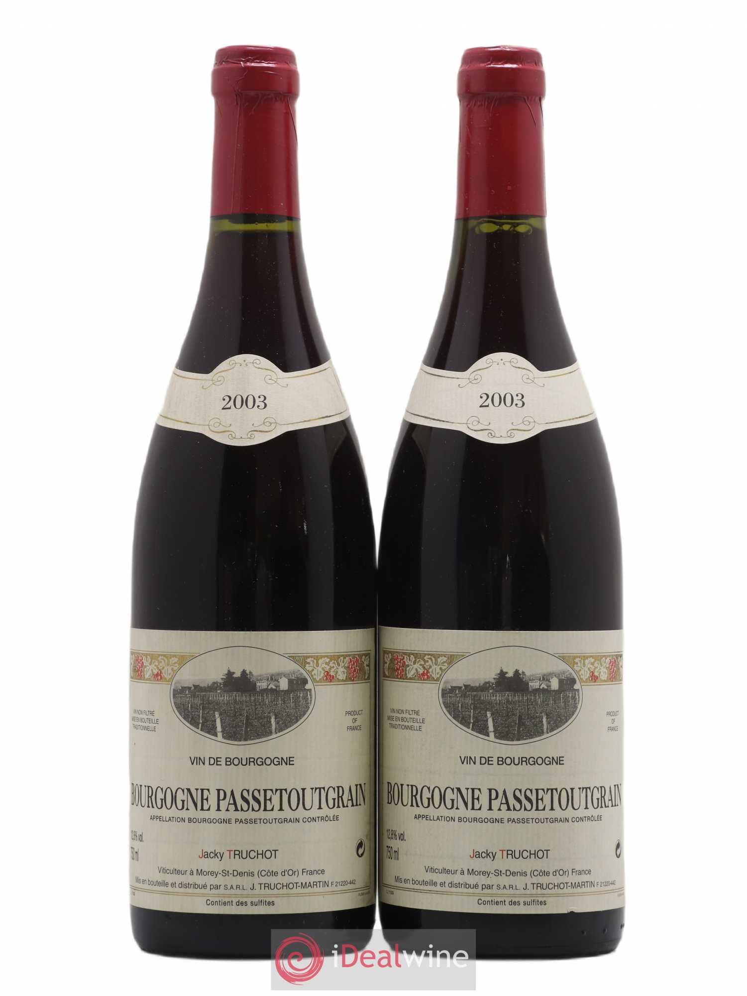 Bourgogne Passetougrain Jacky Truchot 2003 - Posten von 2 Flaschen - 0