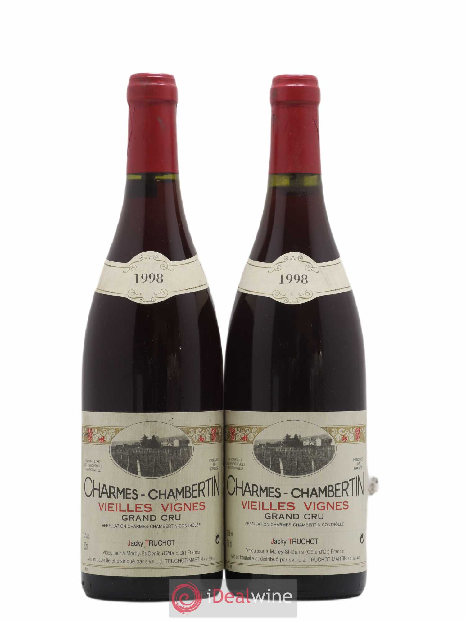 Charmes-Chambertin Grand Cru Vieilles Vignes Jacky Truchot 1998 - Lot de 2 bouteilles - 0