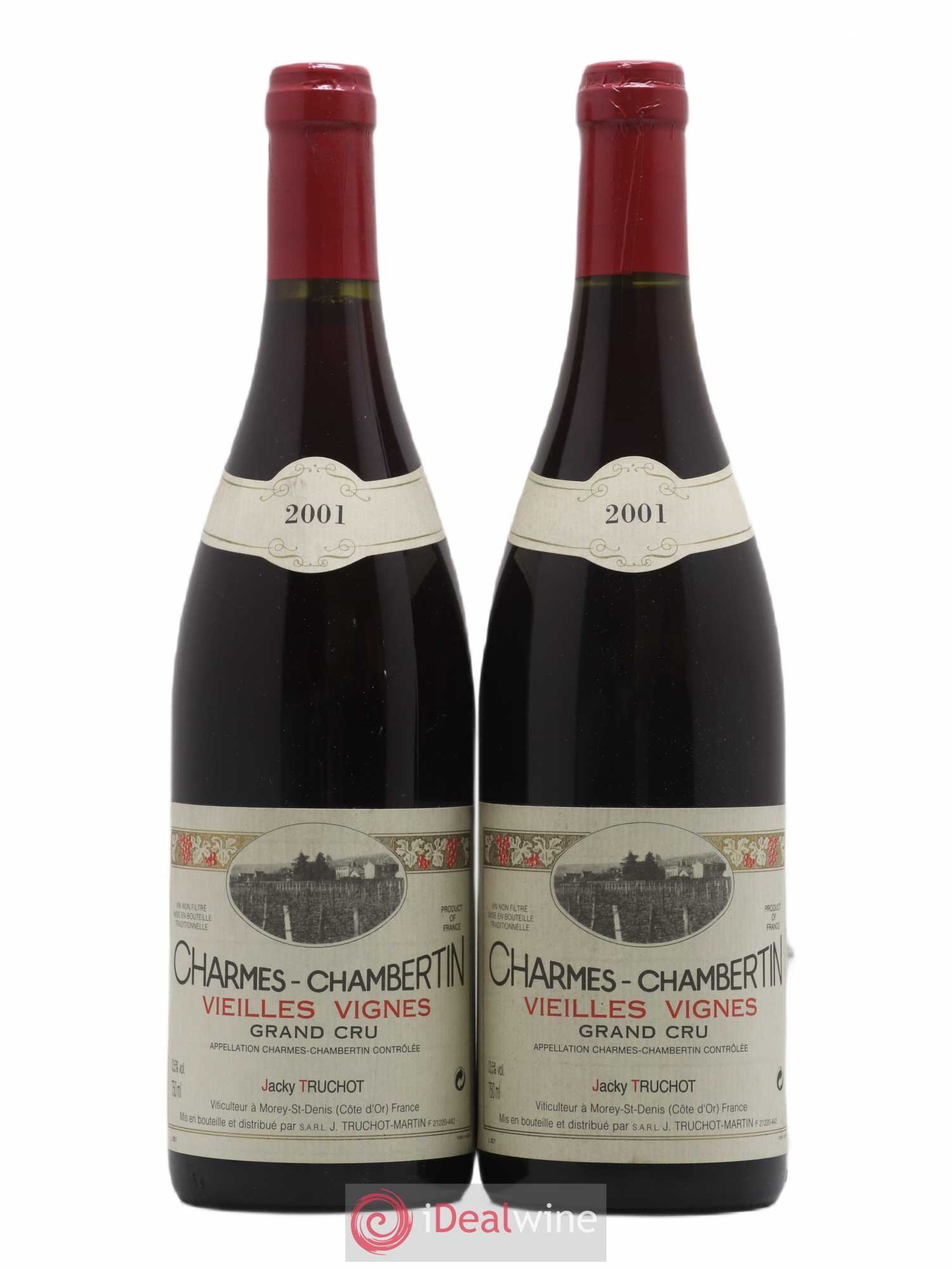 Charmes-Chambertin Grand Cru Vieilles Vignes Jacky Truchot 2001 - Lot de 2 bouteilles - 0