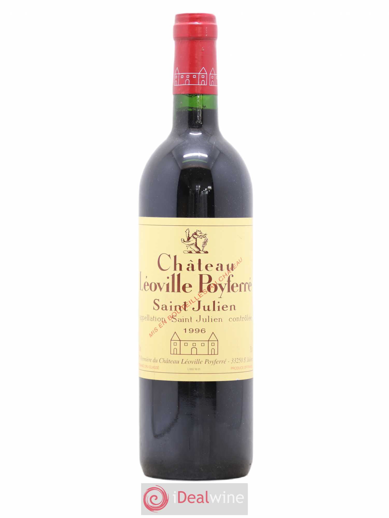Château Léoville Poyferré 2ème Grand Cru Classé 1996 - Lot de 1 bouteille - 0