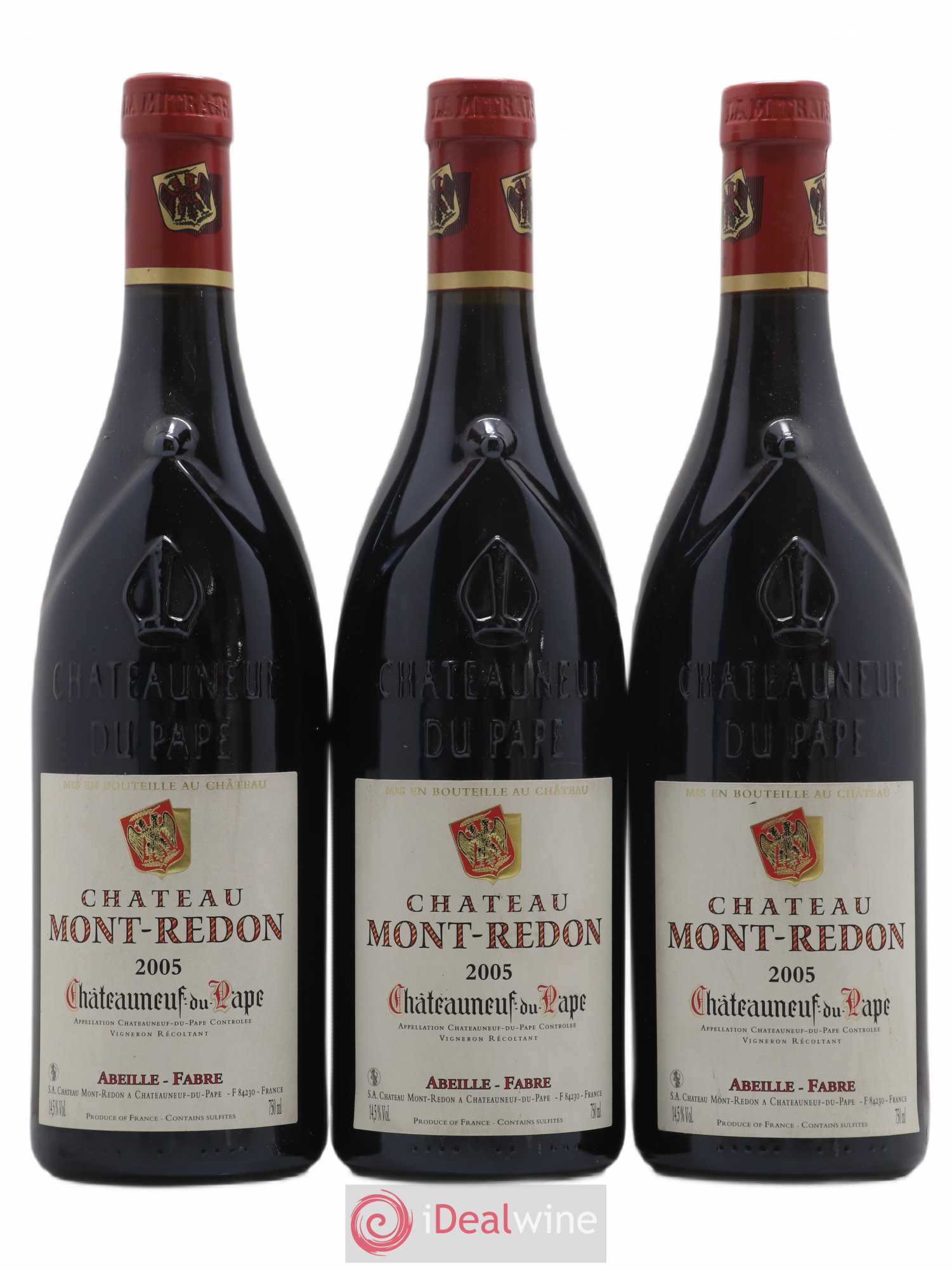 Châteauneuf-du-Pape Château Mont-Redon Famille Abeille-Fabre 2005 - Lot de 3 bouteilles - 0