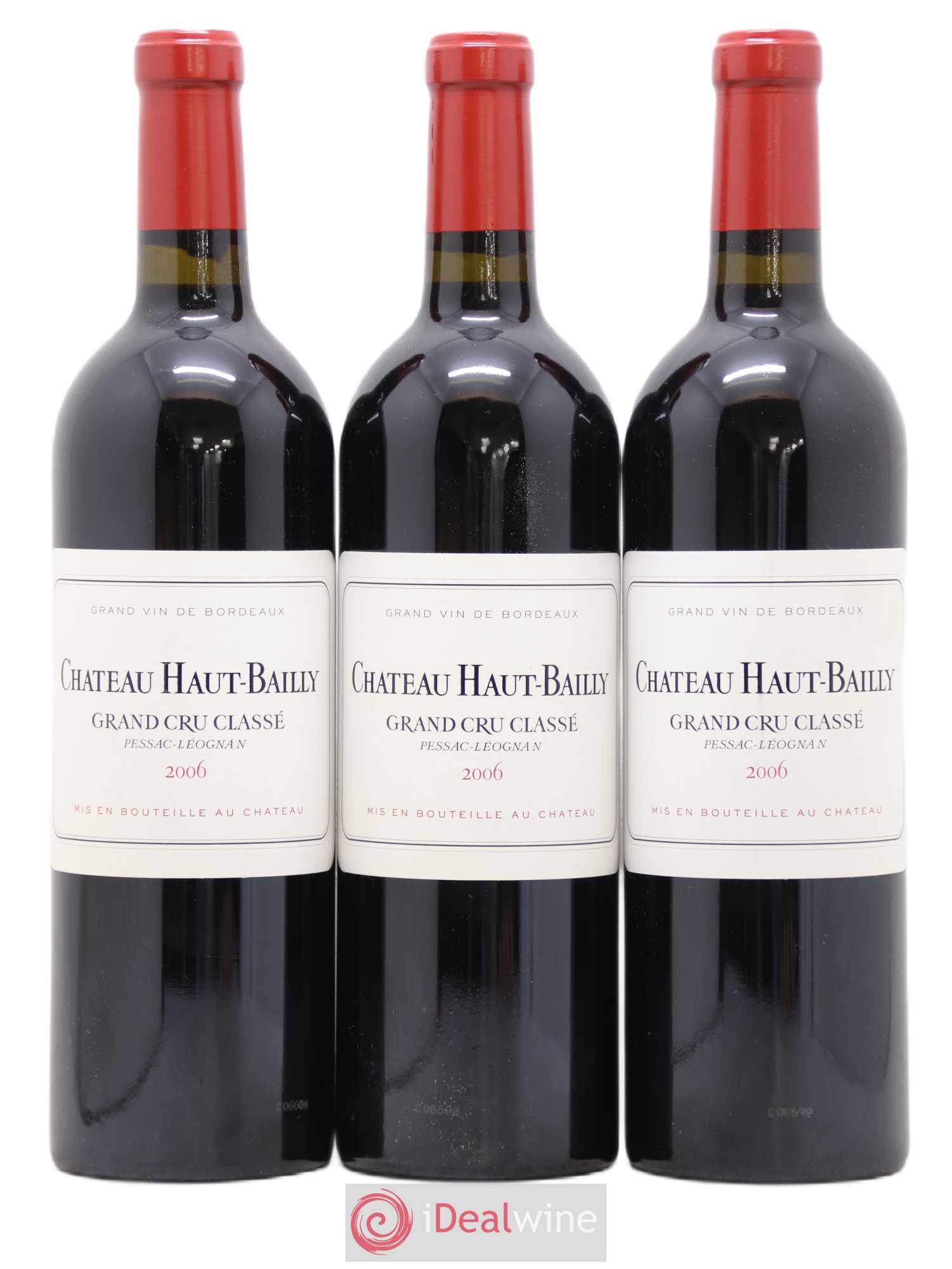 Château Haut-Bailly Cru Classé de Graves 2006 - Lot de 3 bouteilles - 0