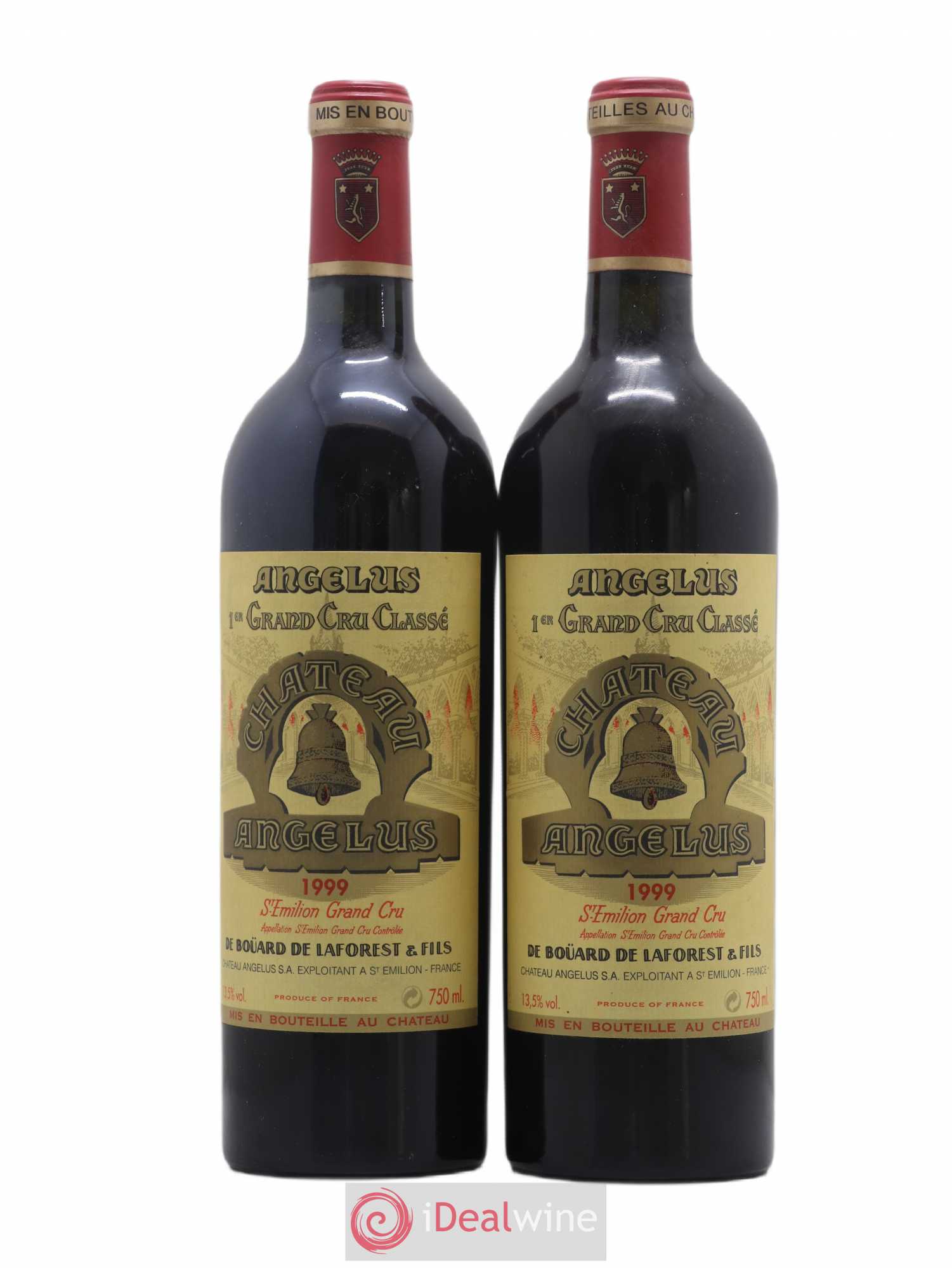 Château Angélus 1er Grand Cru Classé A 1999 - Lot de 2 bouteilles - 0