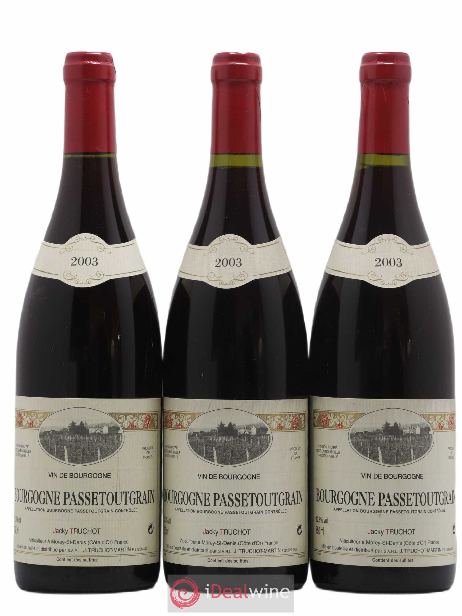 Bourgogne Passetougrain Jacky Truchot 2003 - Posten von 3 Flaschen - 0