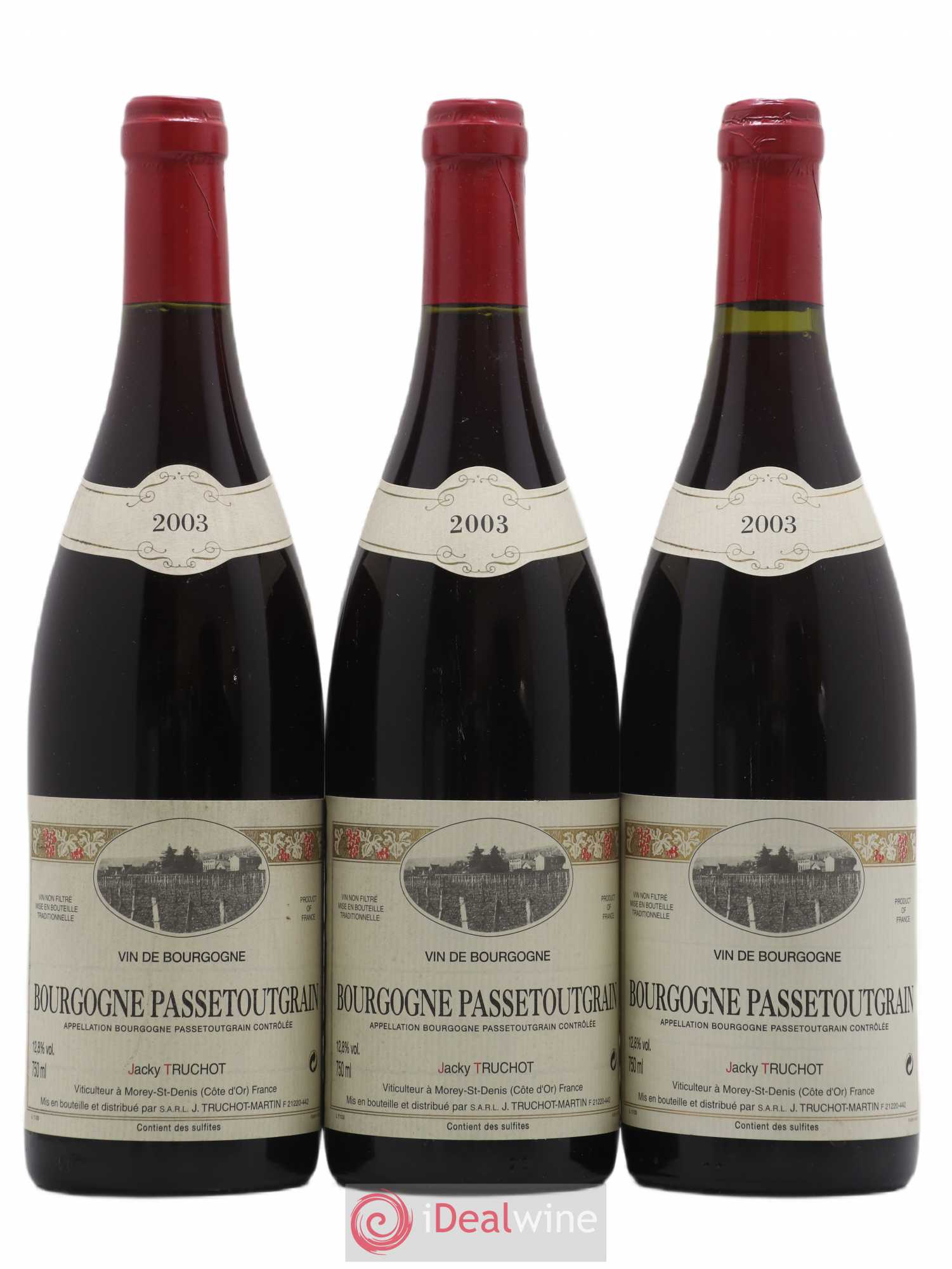 Bourgogne Passetougrain Jacky Truchot 2003 - Posten von 3 Flaschen - 0