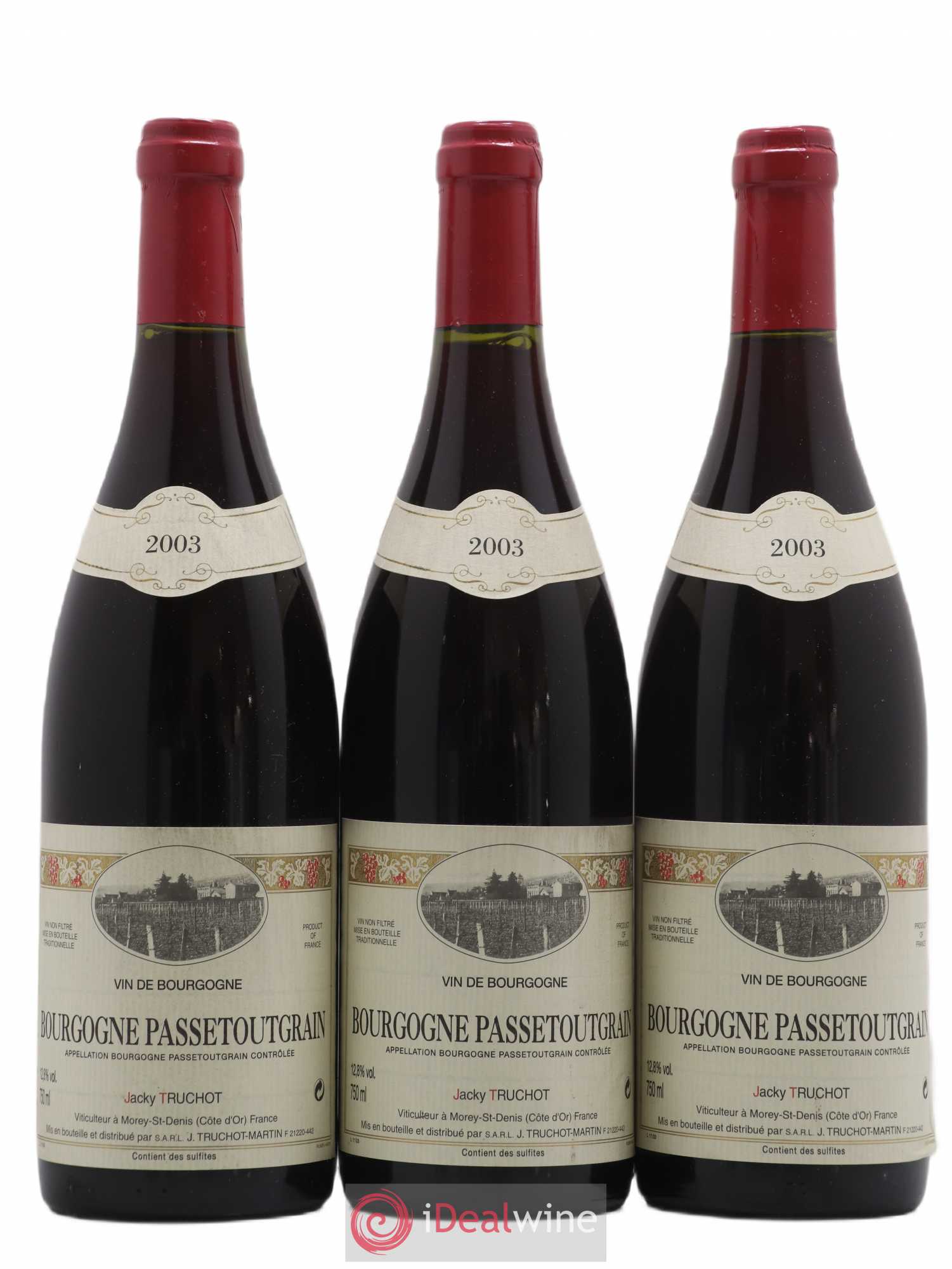 Bourgogne Passetougrain Jacky Truchot 2003 - Posten von 3 Flaschen - 0