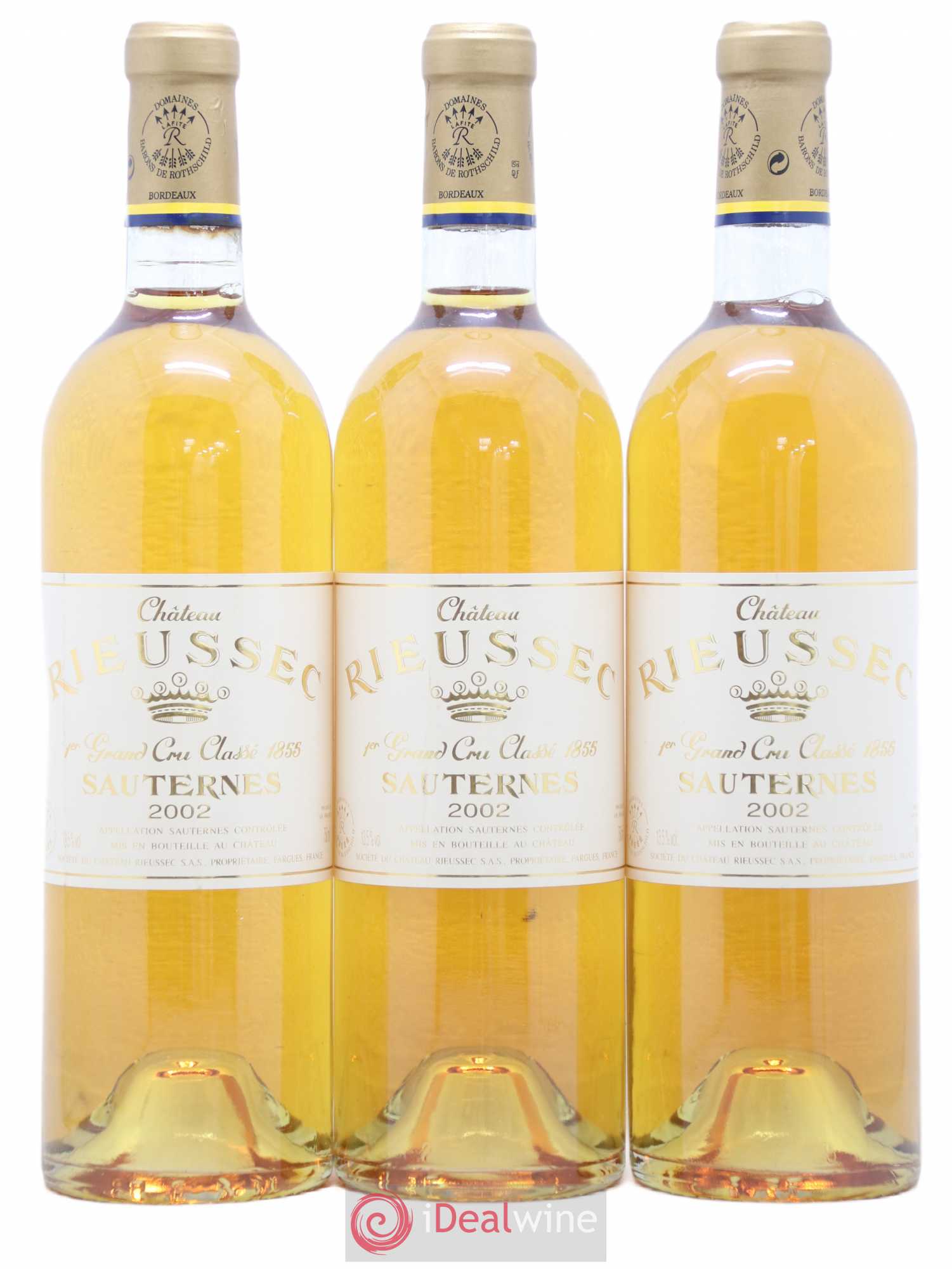 Château Rieussec 1er Grand Cru Classé (sans prix de réserve) 2002 - Lot de 3 bouteilles - 0