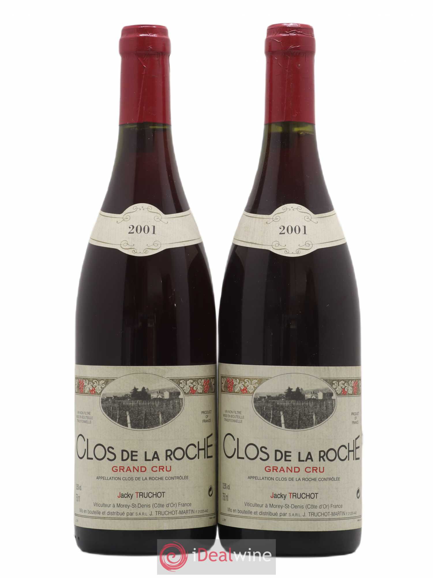 Clos de la Roche Grand Cru Jacky Truchot 2001 - Lot de 2 bouteilles - 0