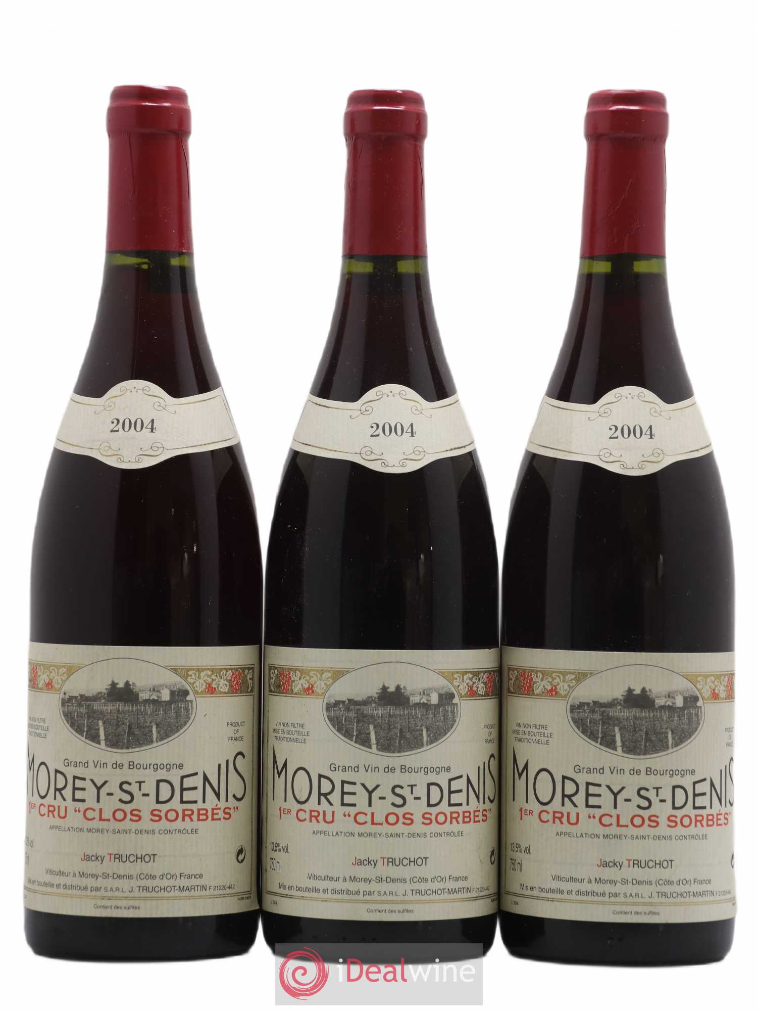 Morey-Saint-Denis 1er Cru Clos Sorbés Jacky Truchot 2004 - Lotto di 3 bottiglie - 0