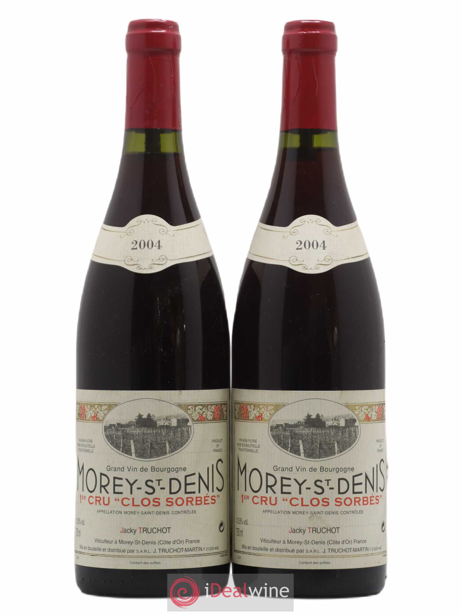 Morey-Saint-Denis 1er Cru Clos Sorbés Jacky Truchot 2004 - Lot de 2 bouteilles - 0