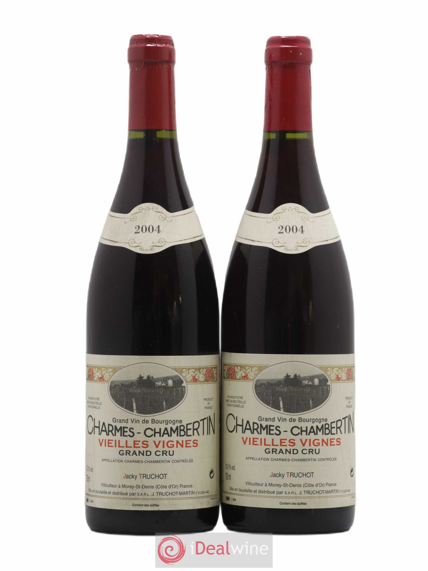 Charmes-Chambertin Grand Cru Vieilles Vignes Jacky Truchot 2004 - Lot de 2 bouteilles - 0