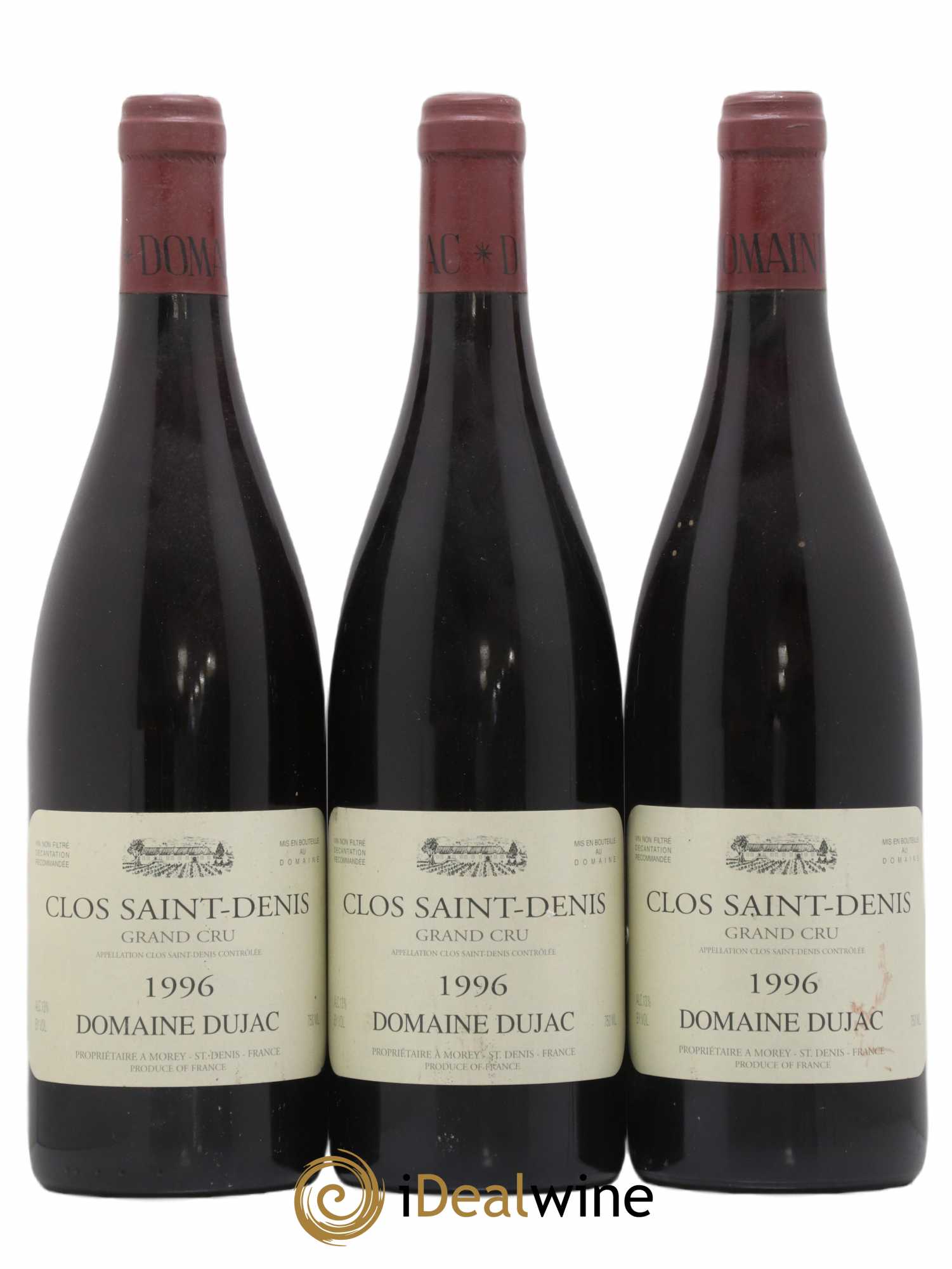 Clos Saint-Denis Grand Cru Dujac (Domaine) 1996 - Lot de 3 bouteilles - 0