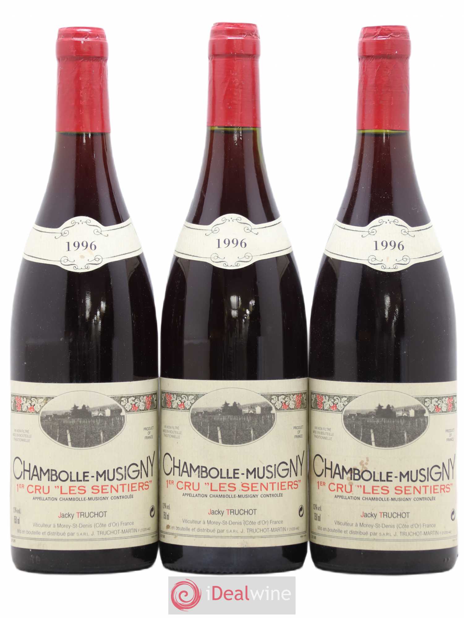 Chambolle-Musigny 1er Cru Les Sentiers Jacky Truchot 1996 - Lot de 3 bouteilles - 0