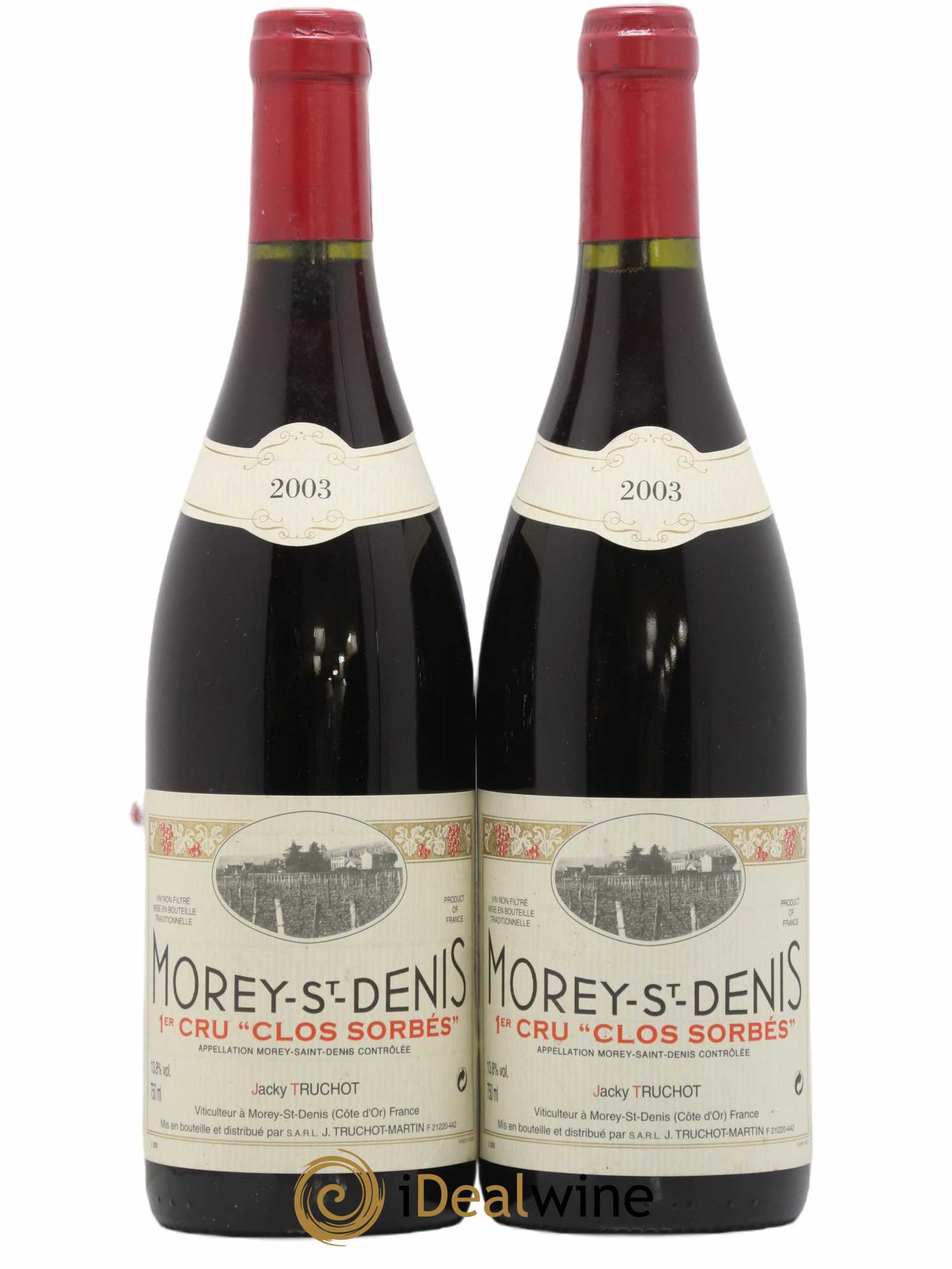 Morey-Saint-Denis 1er Cru Clos Sorbés Jacky Truchot 2003 - Lot de 2 bouteilles - 0