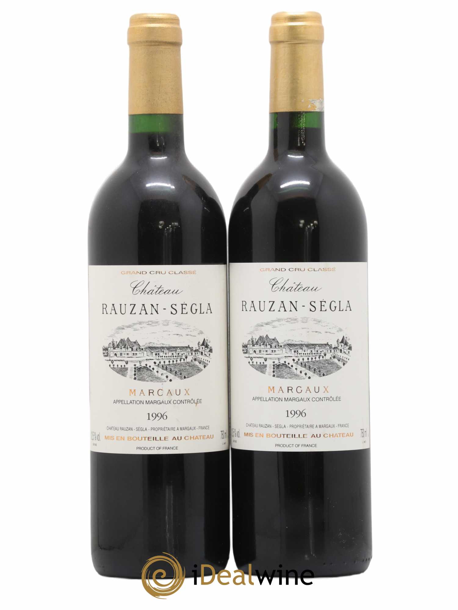 Château Rauzan Ségla Grand Cru Classé (sans prix de réserve) 1996 - Lot de 2 bouteilles - 0