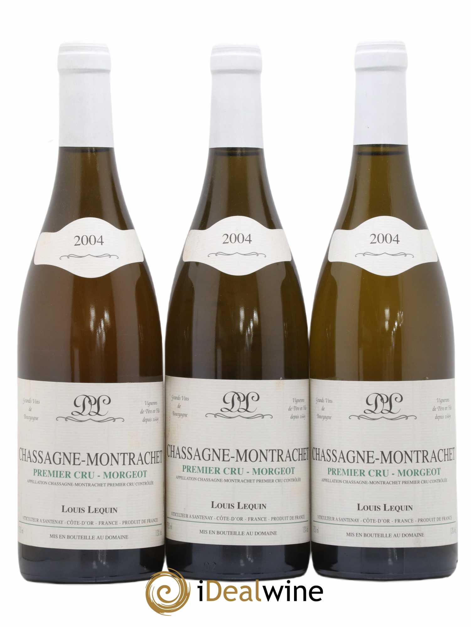 Chassagne-Montrachet 1er Cru Morgeot Lequin 2004 - Lot de 3 bouteilles - 0