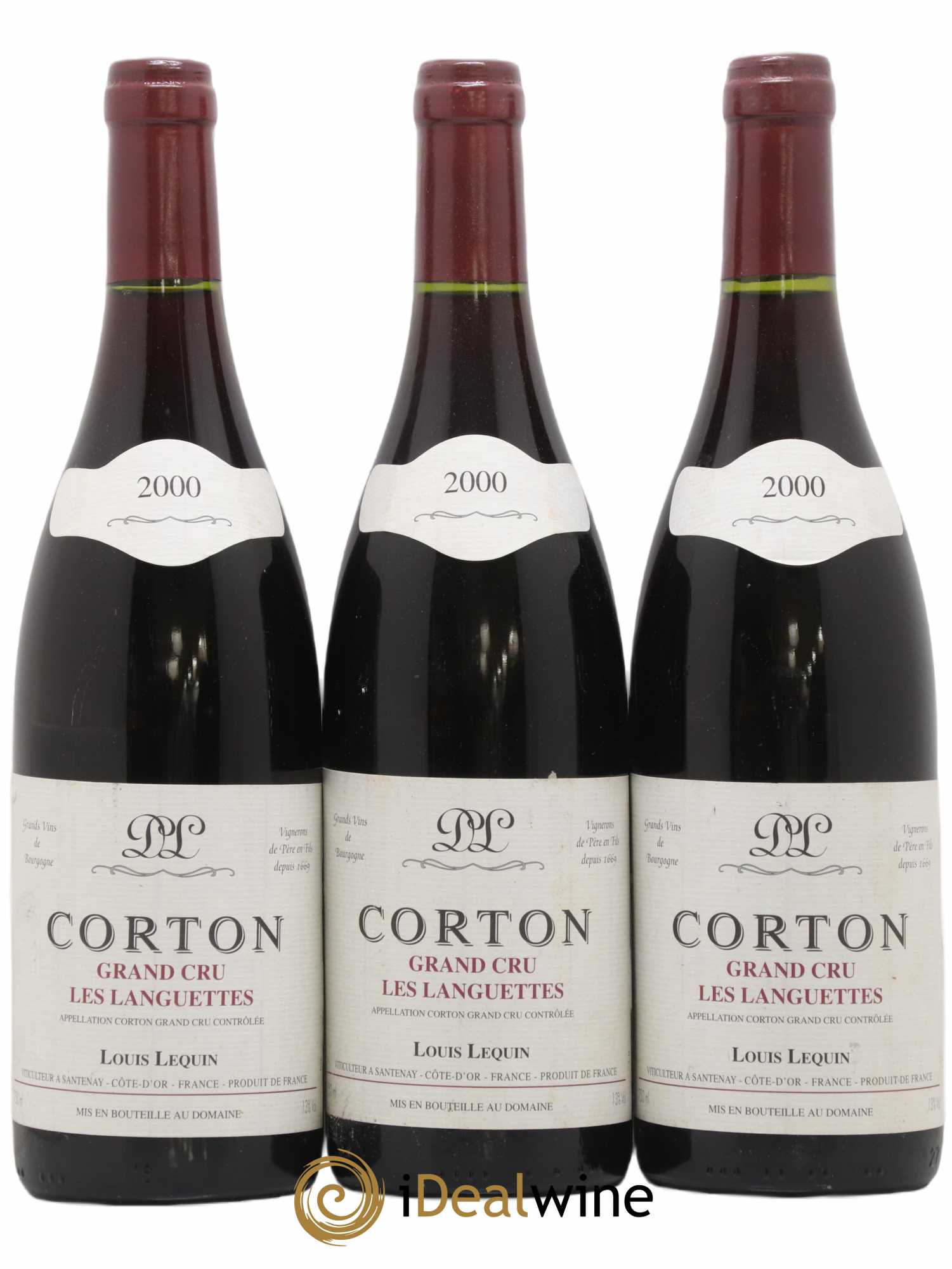Corton Grand Cru Les Languettes Lequin 2000 - Lot de 3 bouteilles - 0