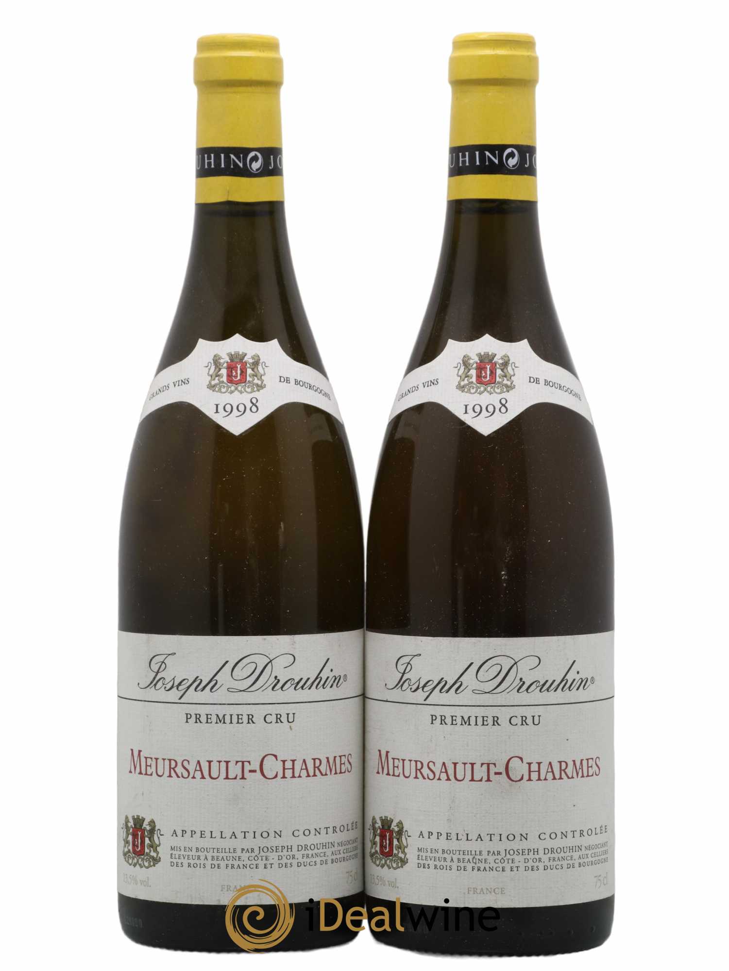 Meursault 1er Cru Charmes Joseph Drouhin 1998 - Lot de 2 bouteilles - 0