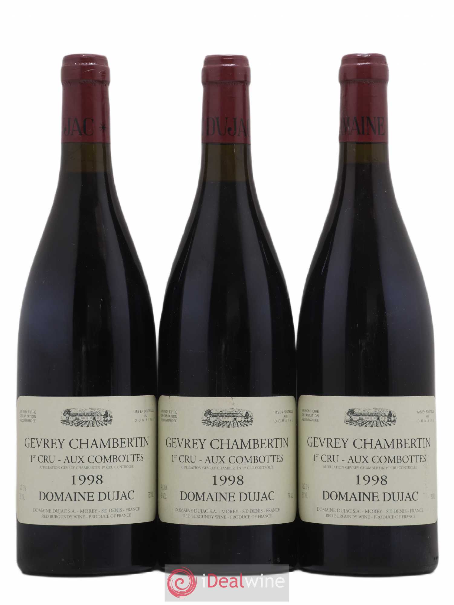 Gevrey-Chambertin 1er Cru Aux Combottes Dujac (Domaine) 1998 - Lot de 3 bouteilles - 0