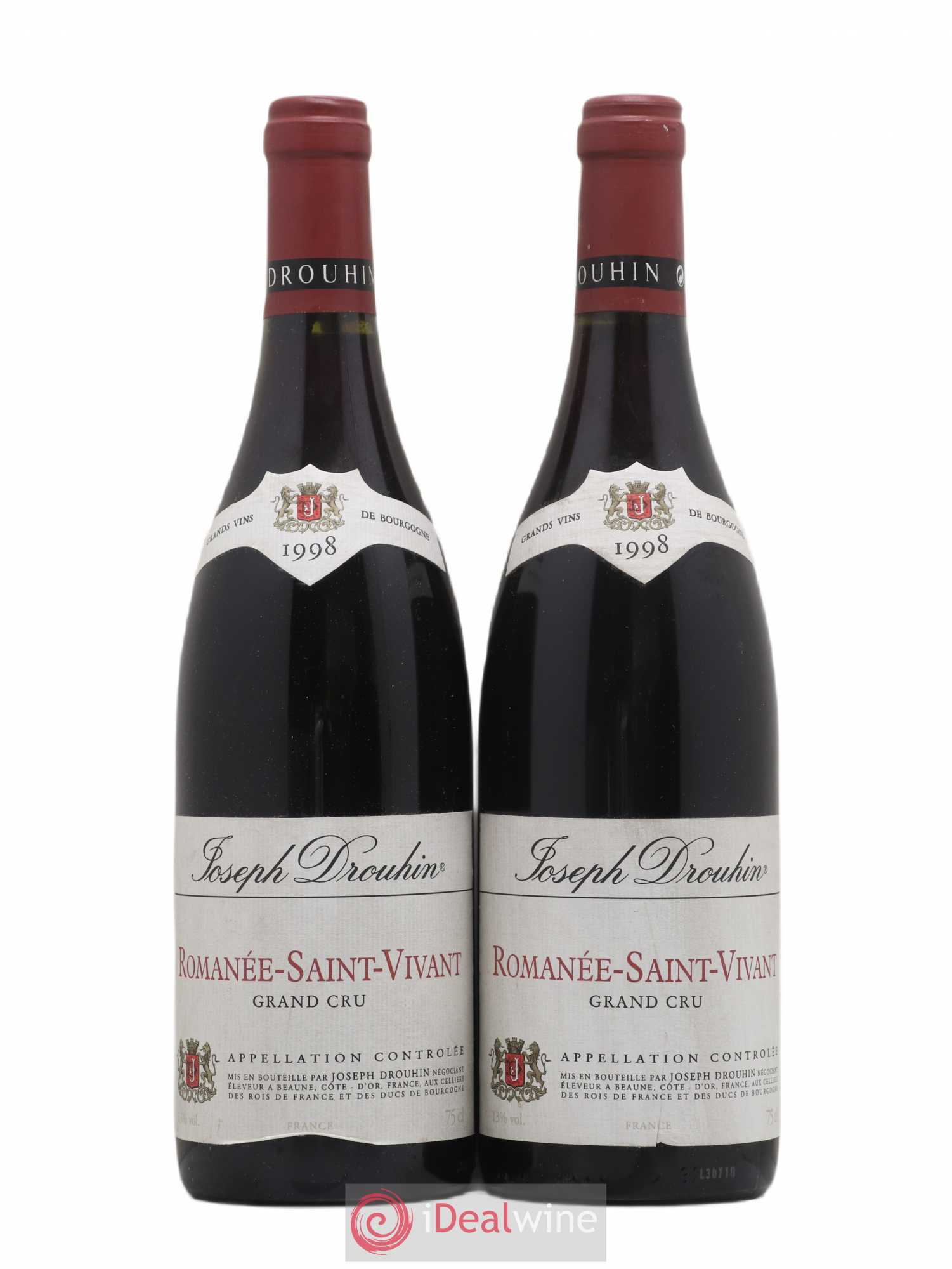 Romanée-Saint-Vivant Grand Cru Joseph Drouhin (sans prix de réserve) 1998 - Lot de 2 bouteilles - 0