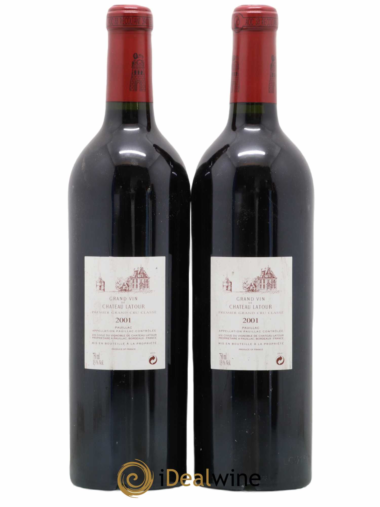 Château Latour 1er Grand Cru Classé 2001 - Lot de 2 bouteilles - 1