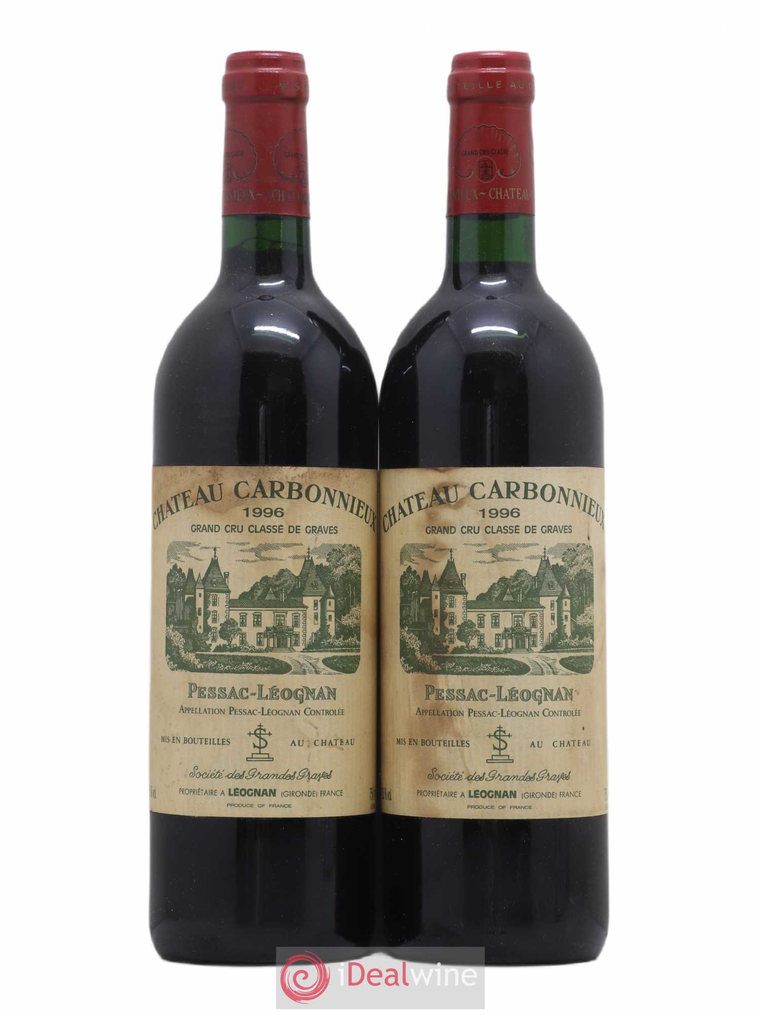 Château Carbonnieux Cru Classé de Graves (sans prix de réserve) 1996 - Lot de 2 bouteilles - 0